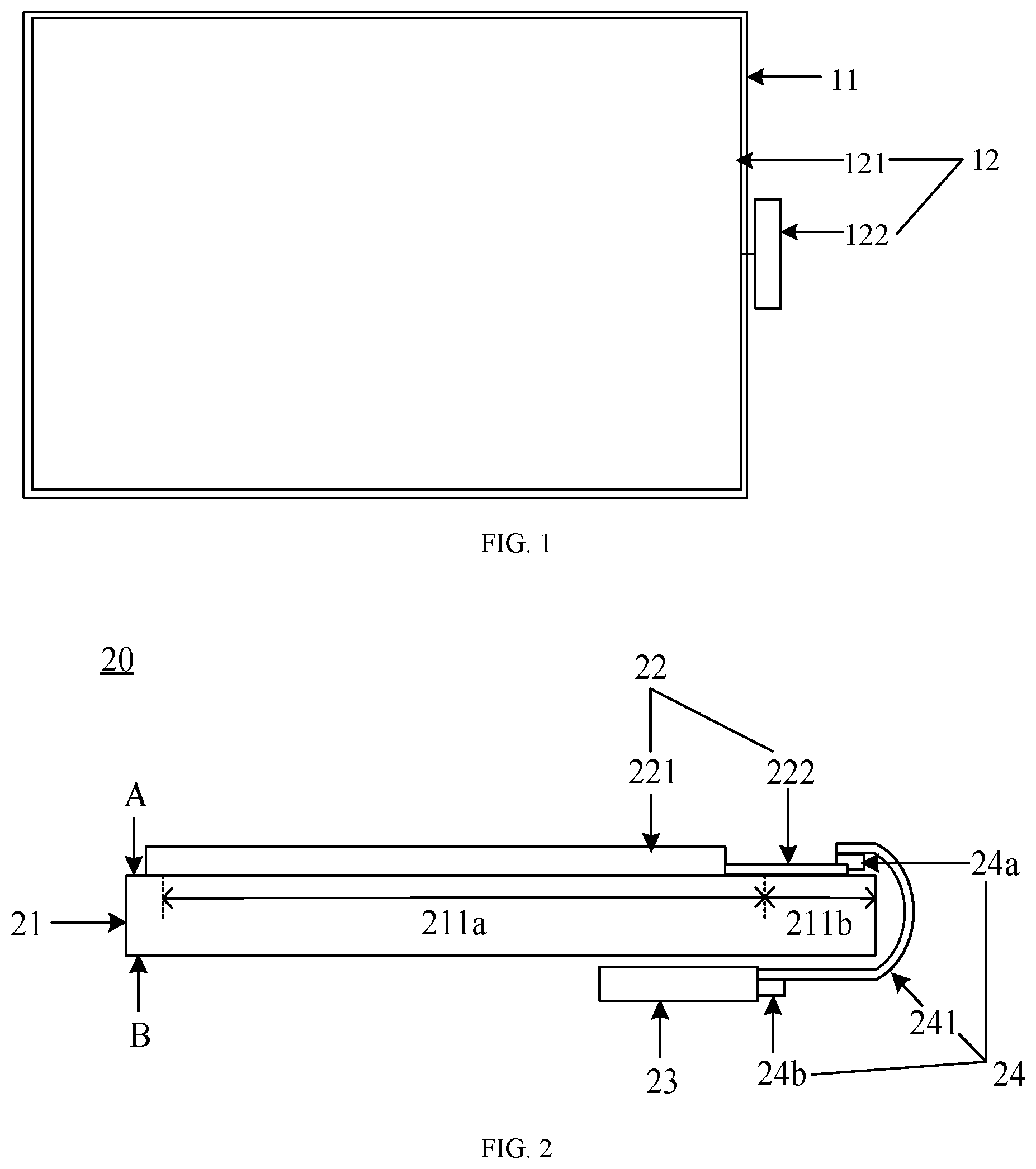 Patent US11775102 Figure 1 – Touch display device and manufacturing method thereof, and terminal