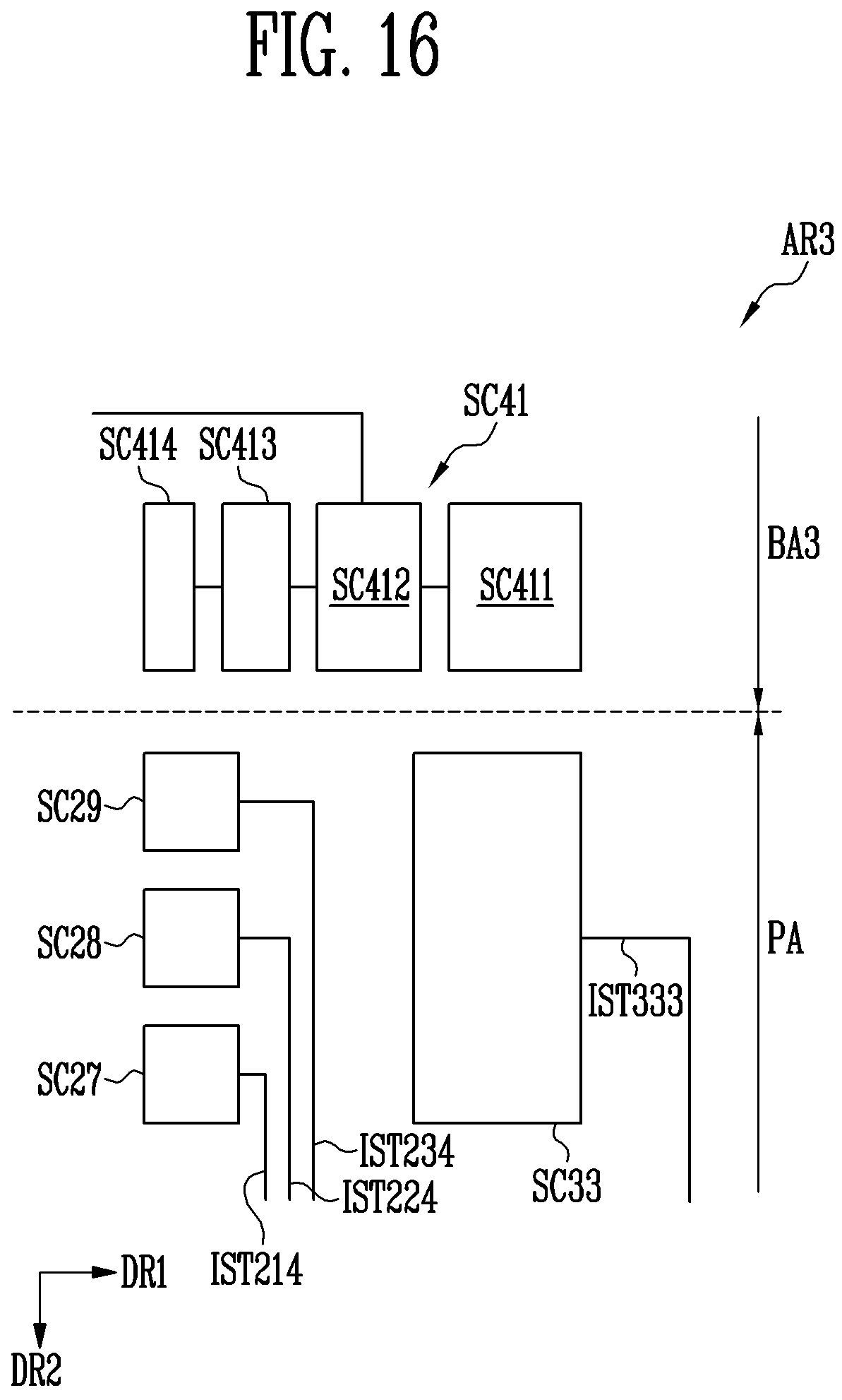 Patent US11775103 Figure 16 – Touch sensing display device with integrated multiplexed antenna function