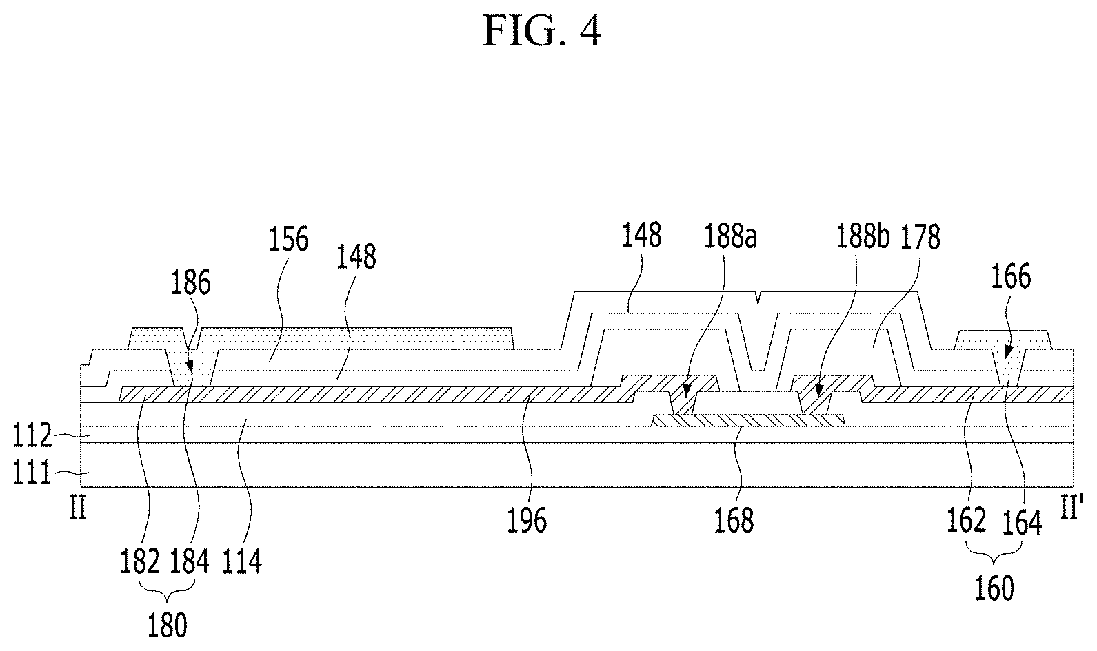 Patent US11775106 Figure 4 – Touch display device