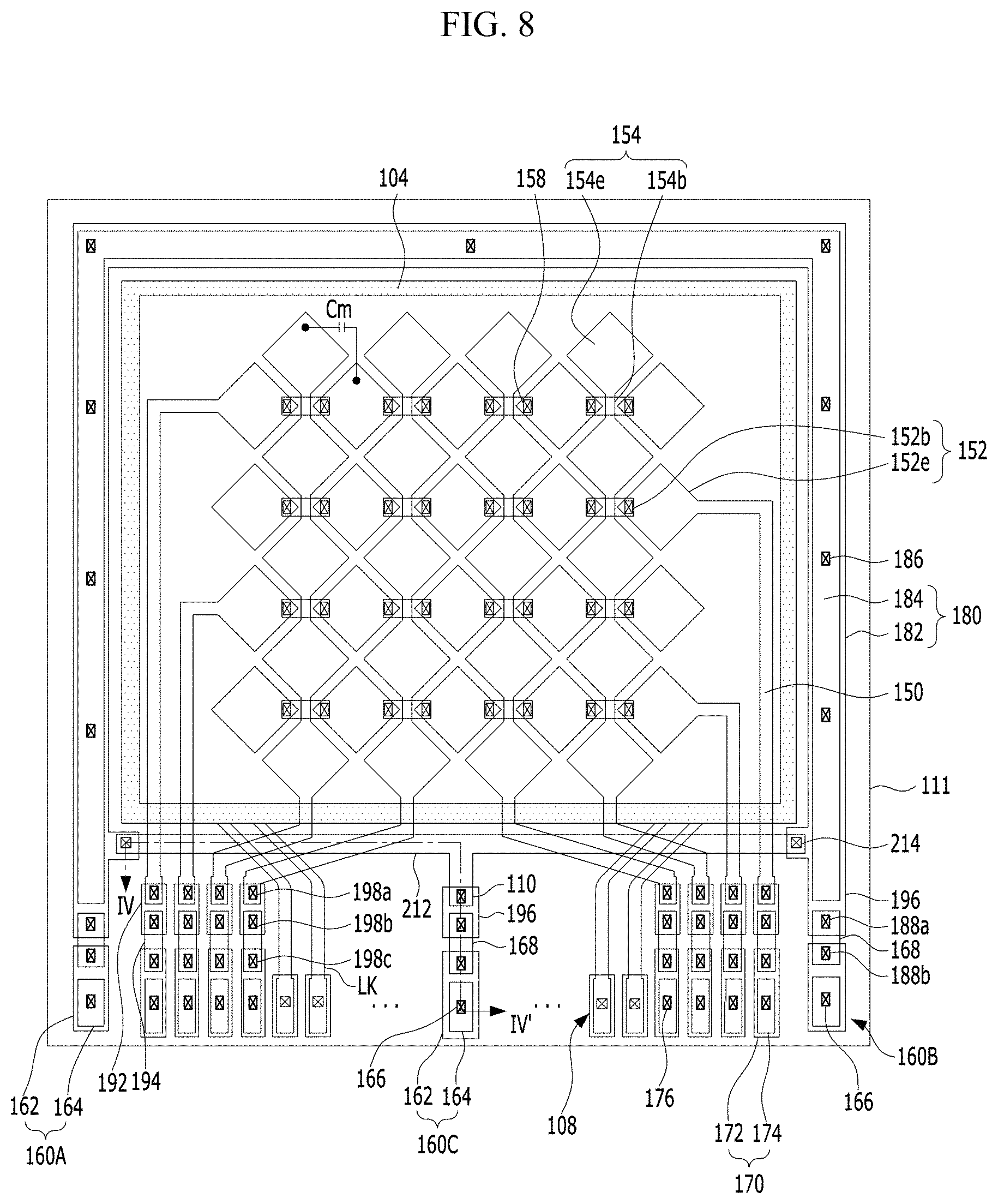 Patent US11775106 Figure 7 – Touch display device
