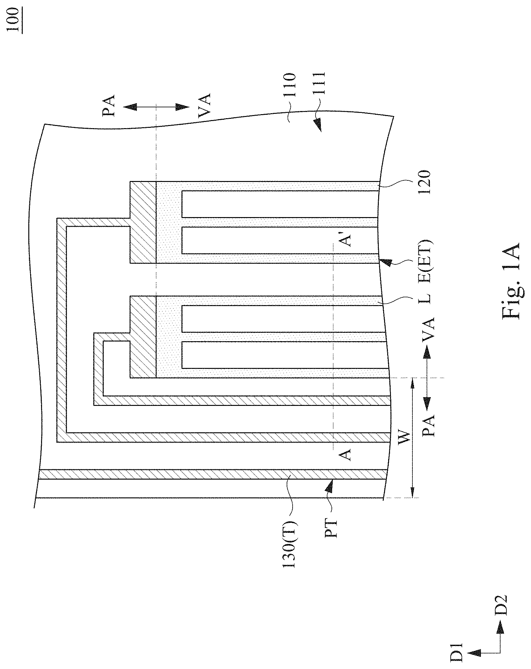 Patent US11775107 Figure 1 – Touch sensor and manufacturing method thereof