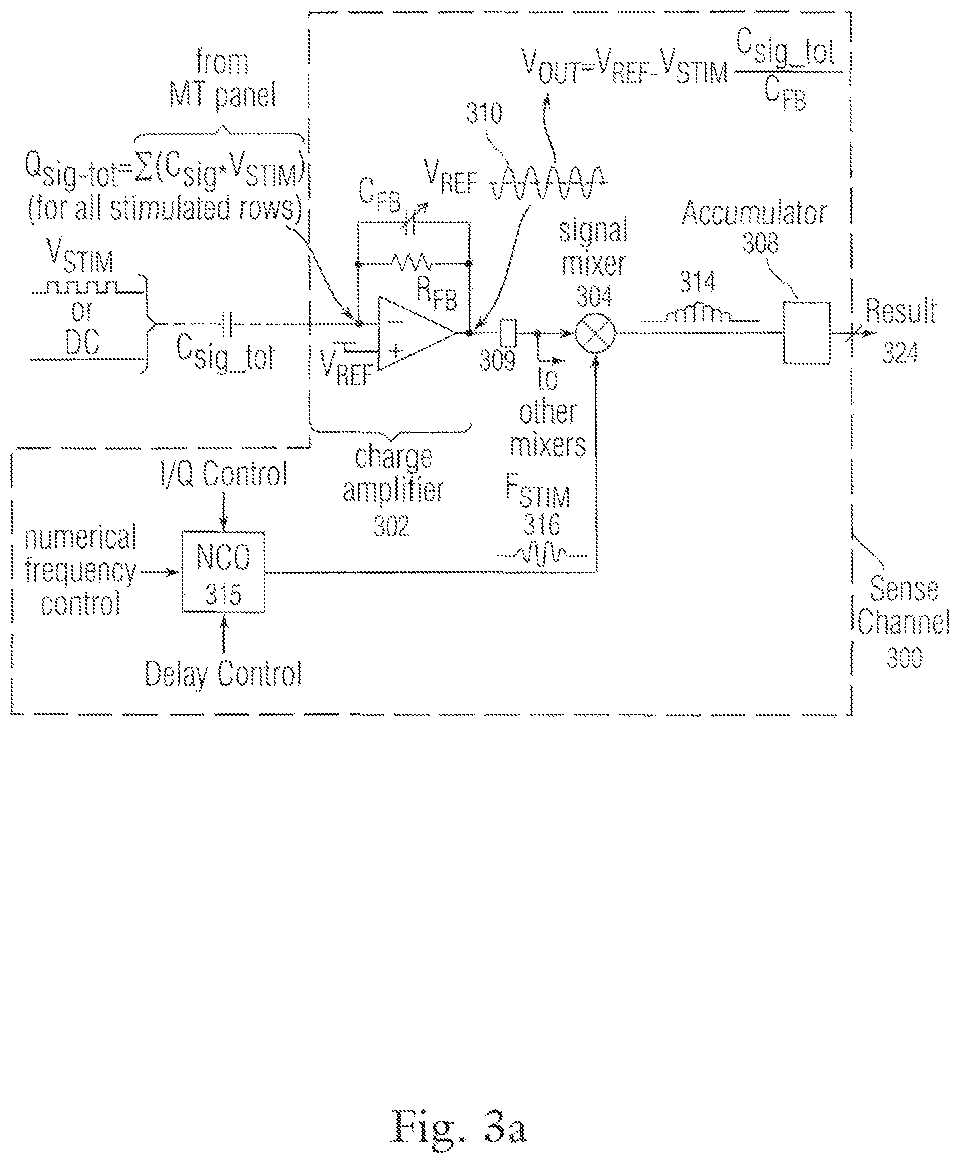 Patent US11775109 Figure 3 – Touch detection using multiple simultaneous stimulation signals