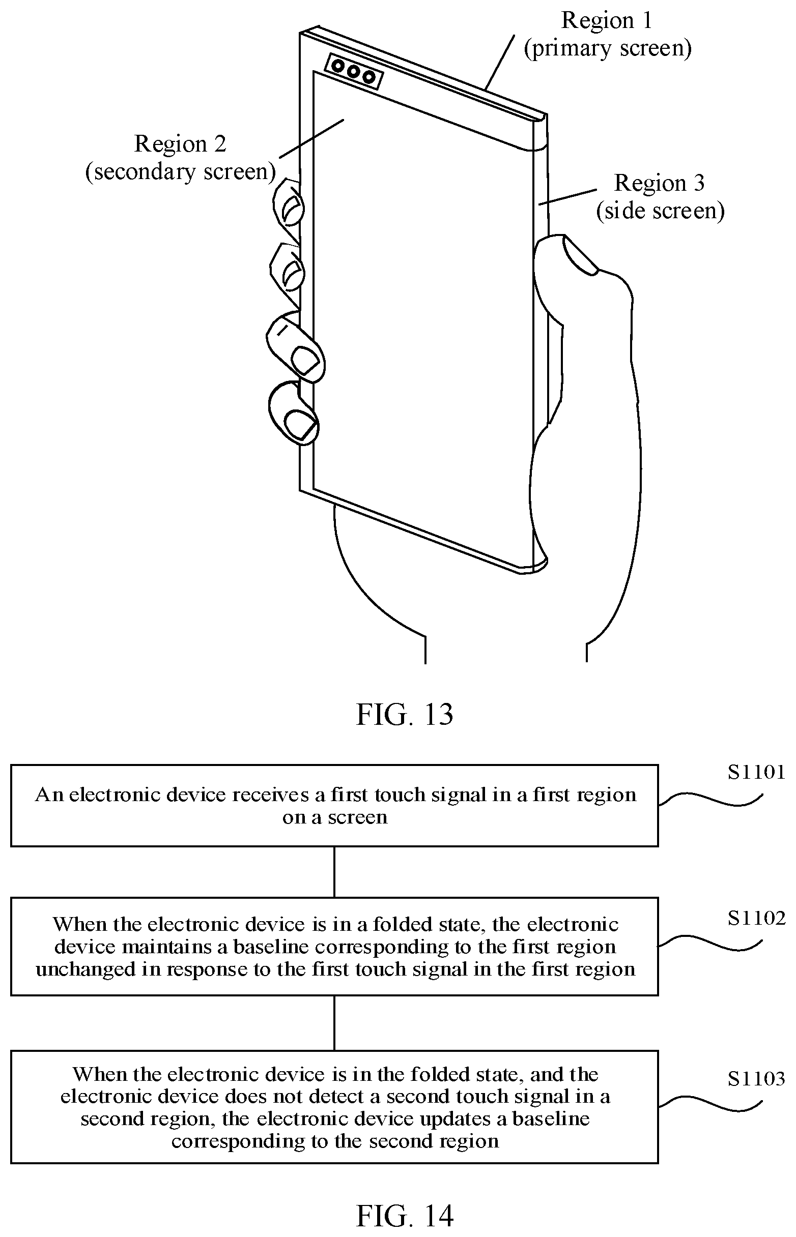 Patent US11775111 Figure 16 – Method for controlling touchscreen and electronic device