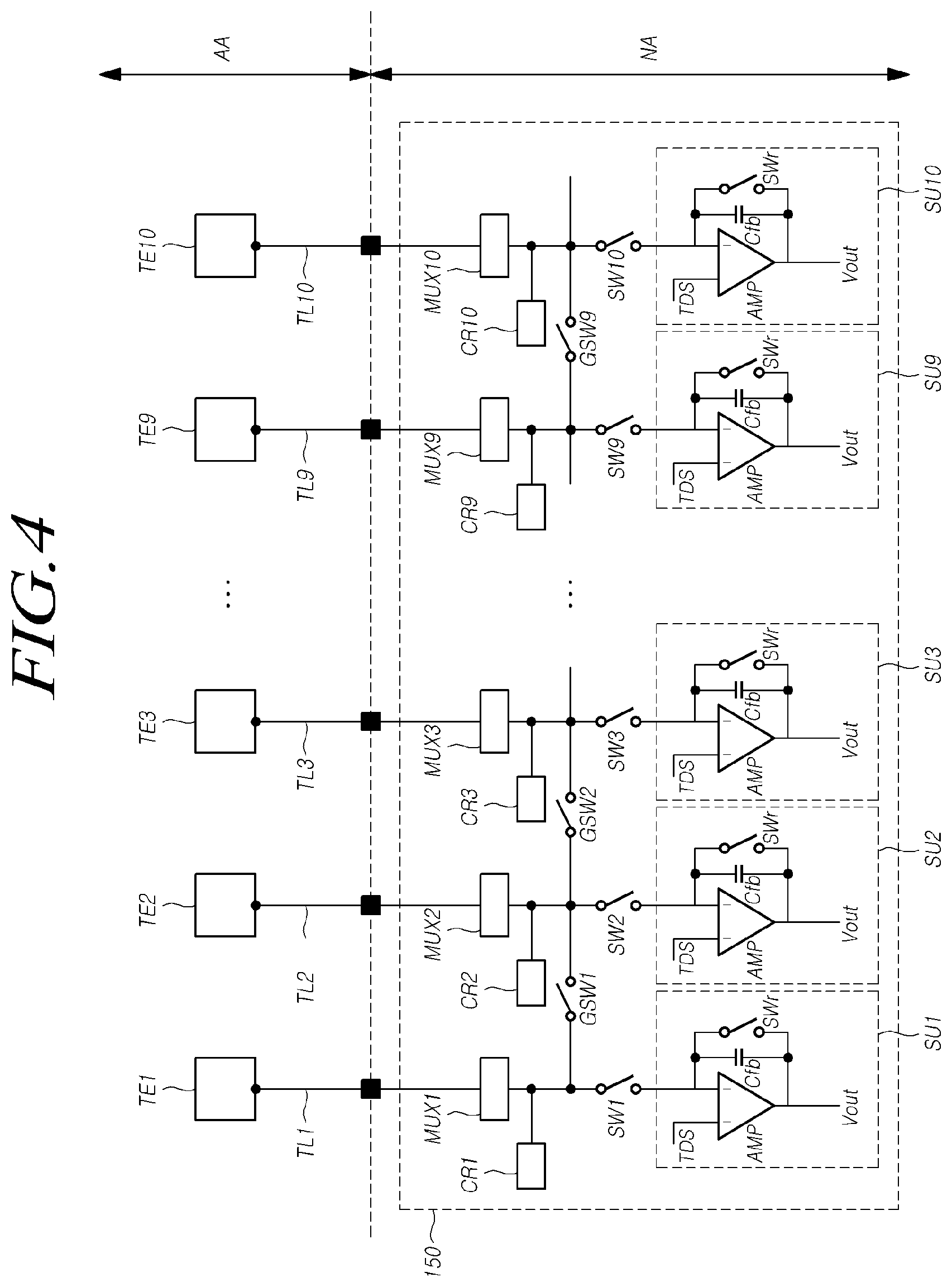 Patent US11775112 Figure 6 – Touch driving circuit and touch display device having group sensing control switch