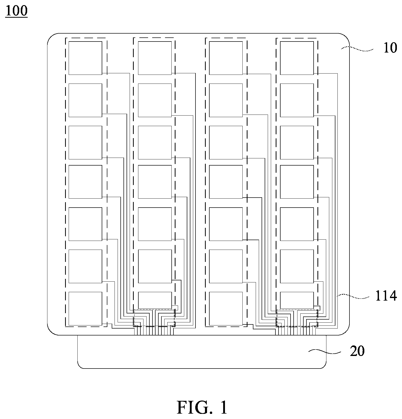 Patent US11775118 Figure 1 – Touch display panel and manufacturing method of touch display panel