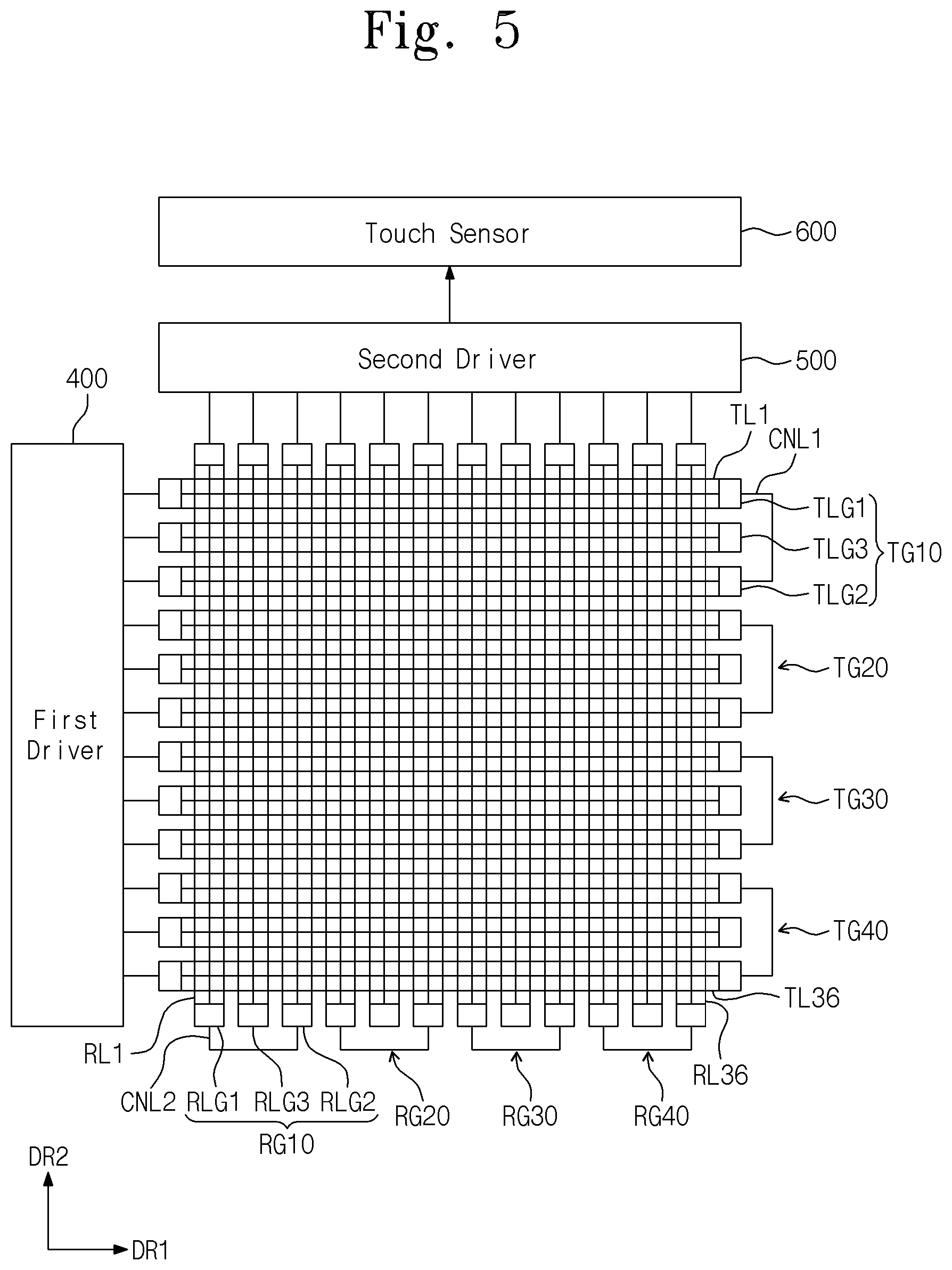 Patent US11775124 Figure 5 – Display device and method of driving the same in two modes
