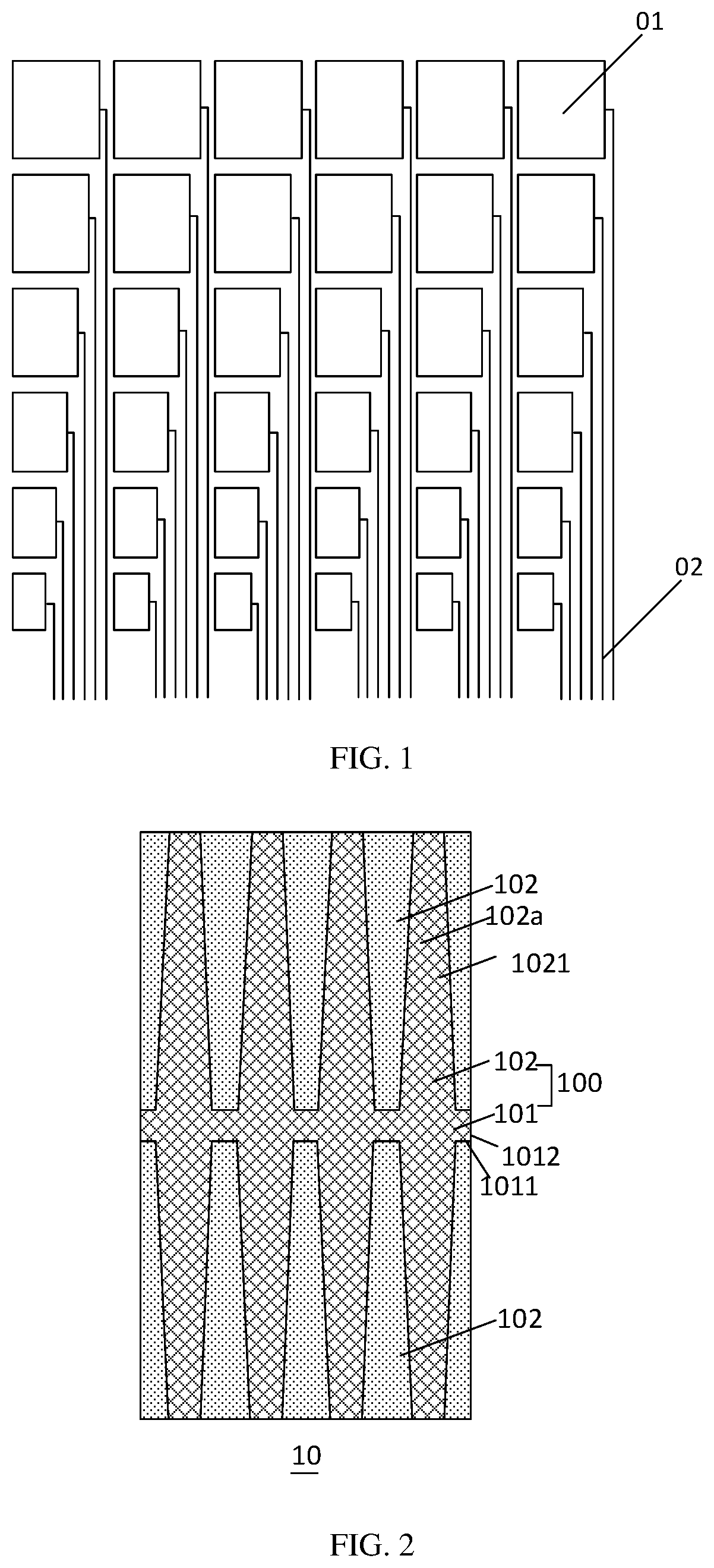 Patent US11775125 Figure 1 – Touch electrode structure, touch screen and touch display device