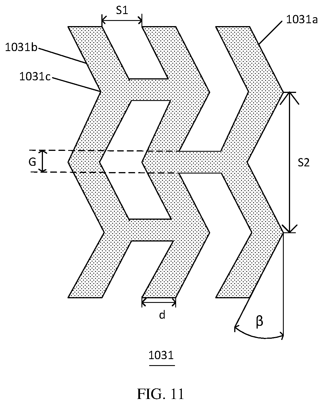Patent US11775125 Figure 9 – Touch electrode structure, touch screen and touch display device