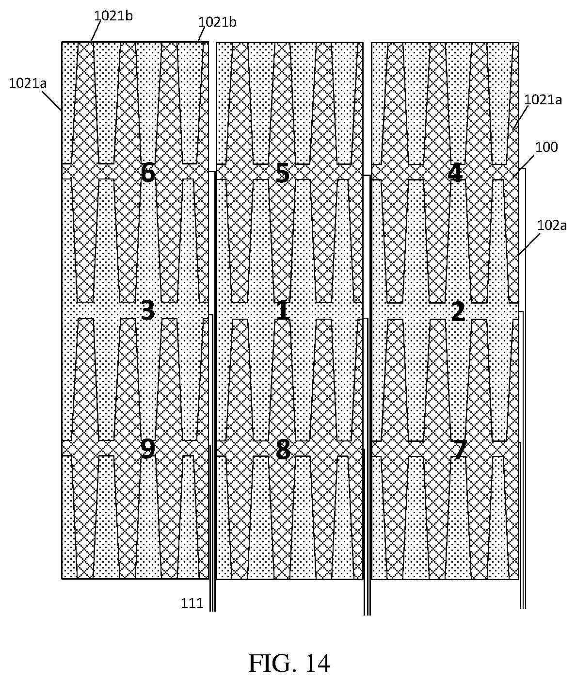 Patent US11775125 Figure 11 – Touch electrode structure, touch screen and touch display device