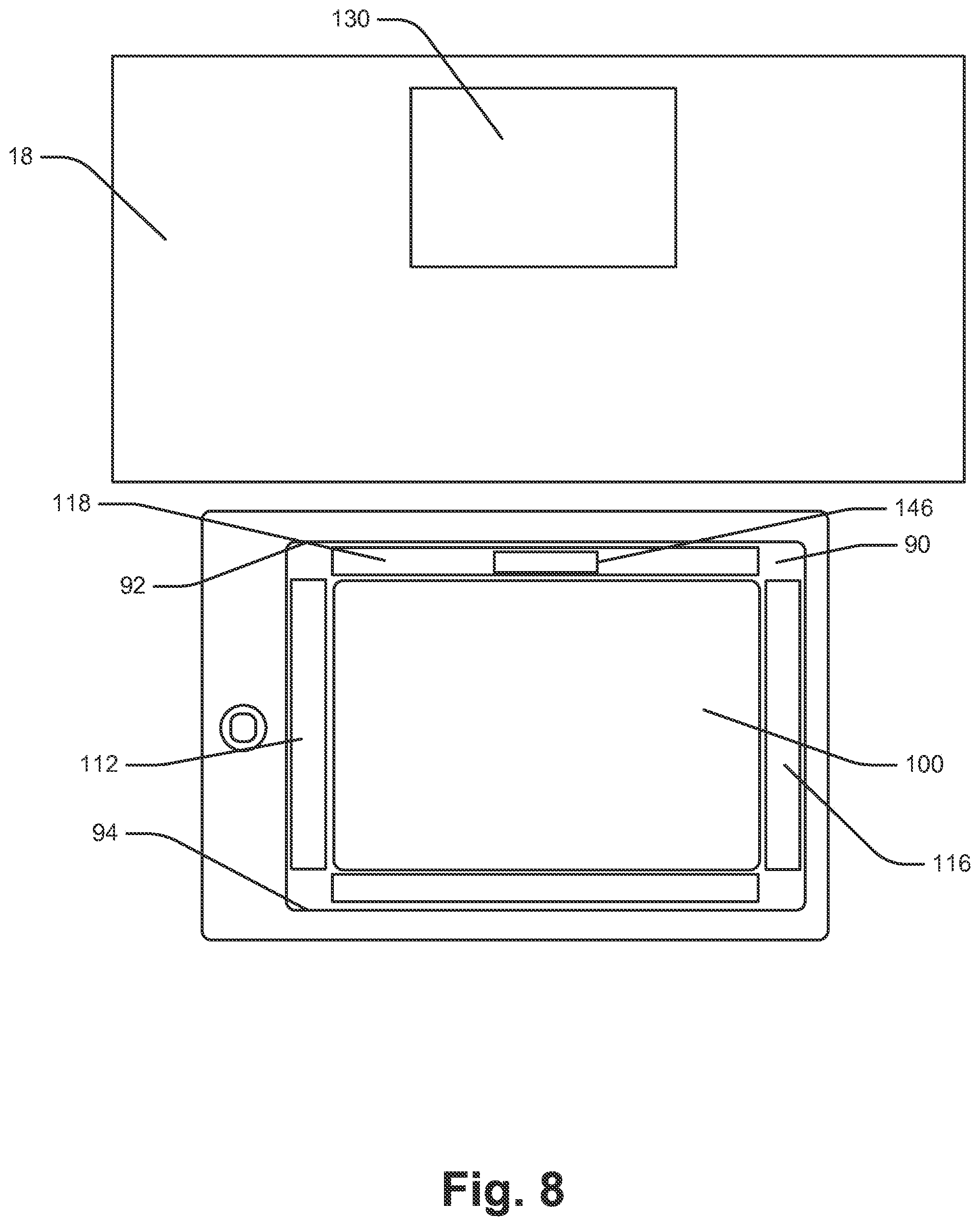 Patent US11775127 Figure 8 – Emissive surfaces and workspaces method and apparatus