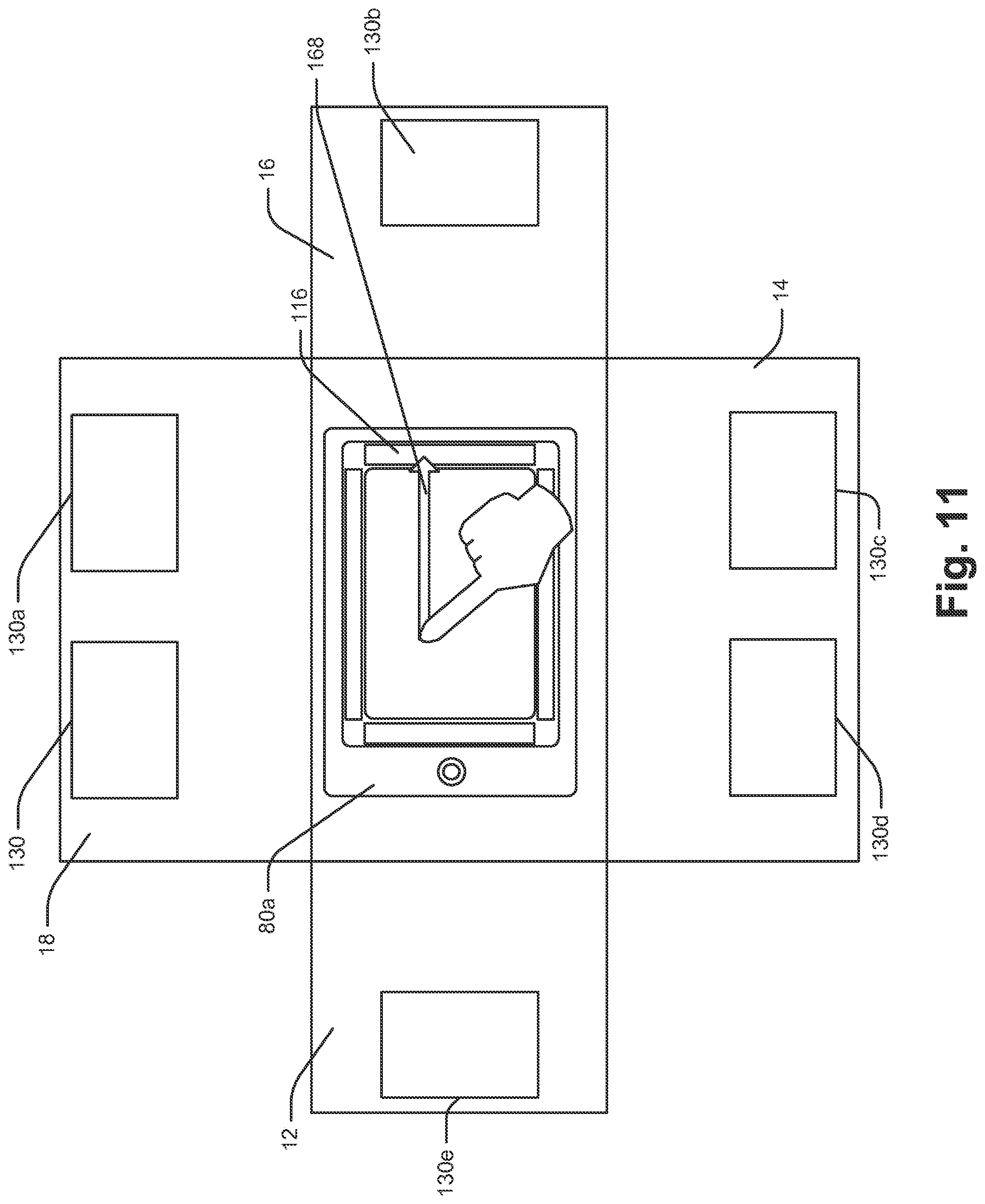 Patent US11775127 Figure 11 – Emissive surfaces and workspaces method and apparatus