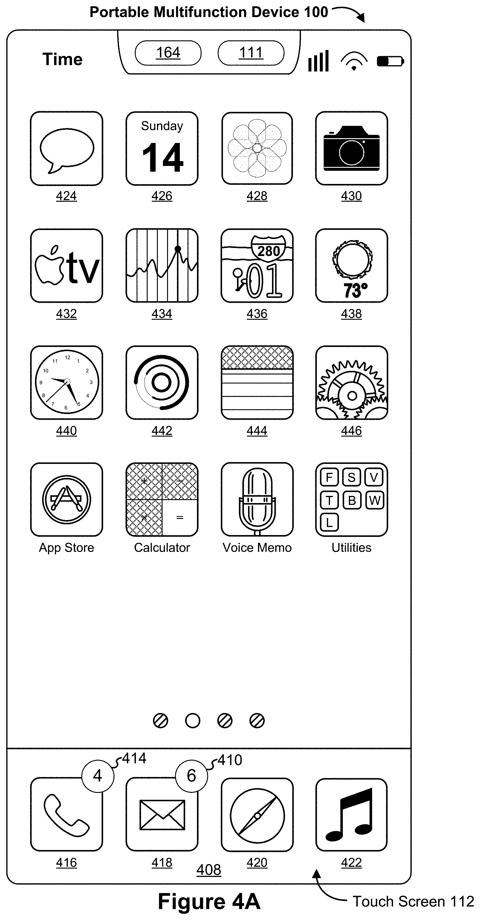 Patent US11775128 Figure 5 – Devices, methods, and graphical user interfaces for updating a session region