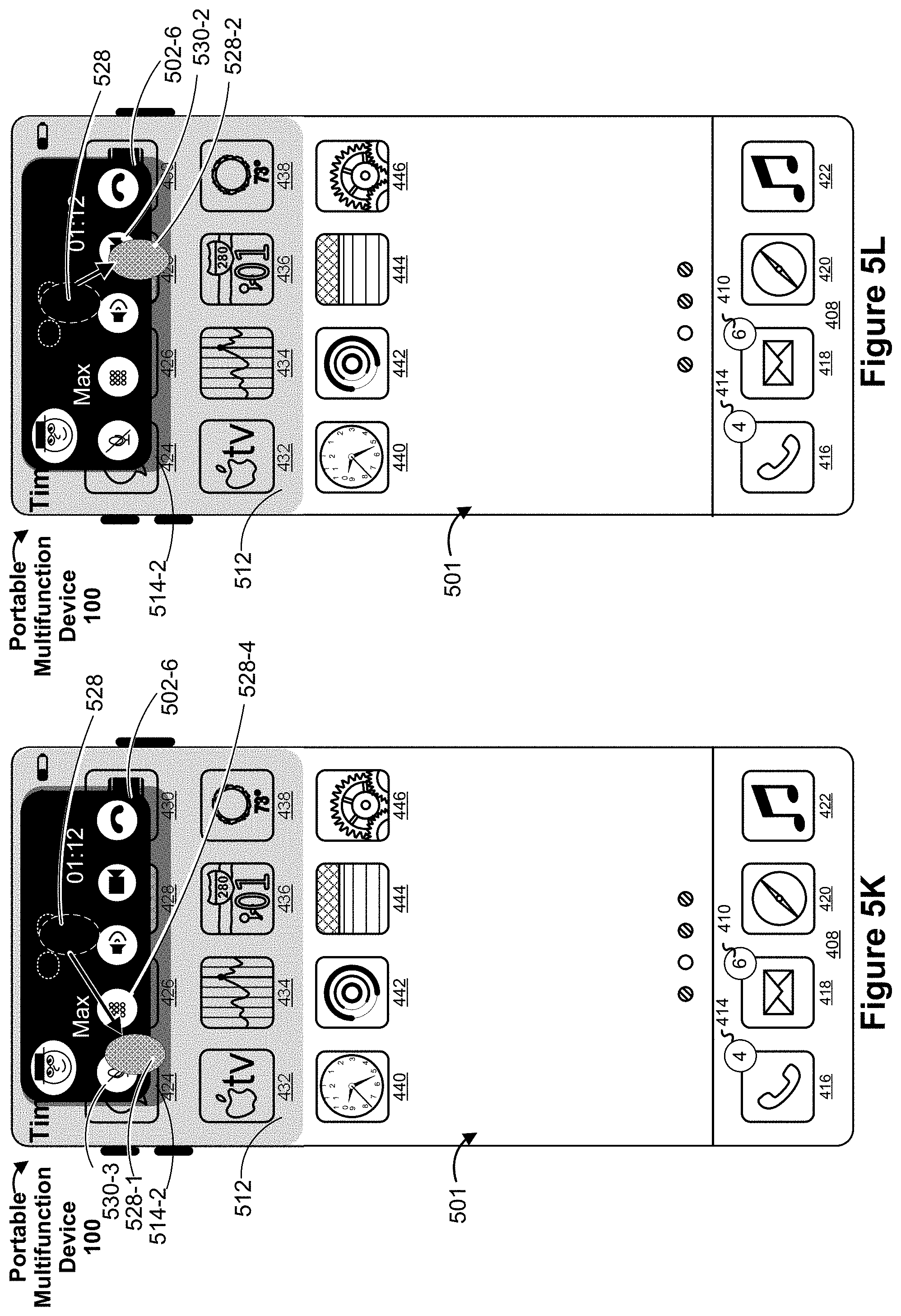 Patent US11775128 Figure 13 – Devices, methods, and graphical user interfaces for updating a session region