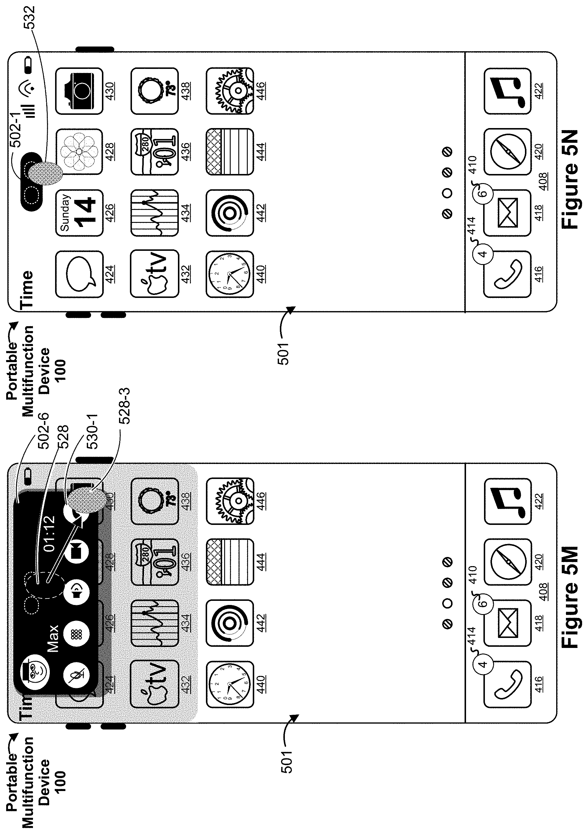 Patent US11775128 Figure 14 – Devices, methods, and graphical user interfaces for updating a session region