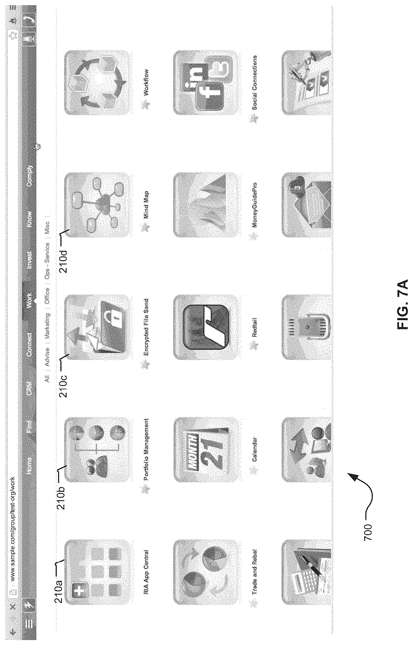Patent US11775133 Figure 9 – Browser-based application management