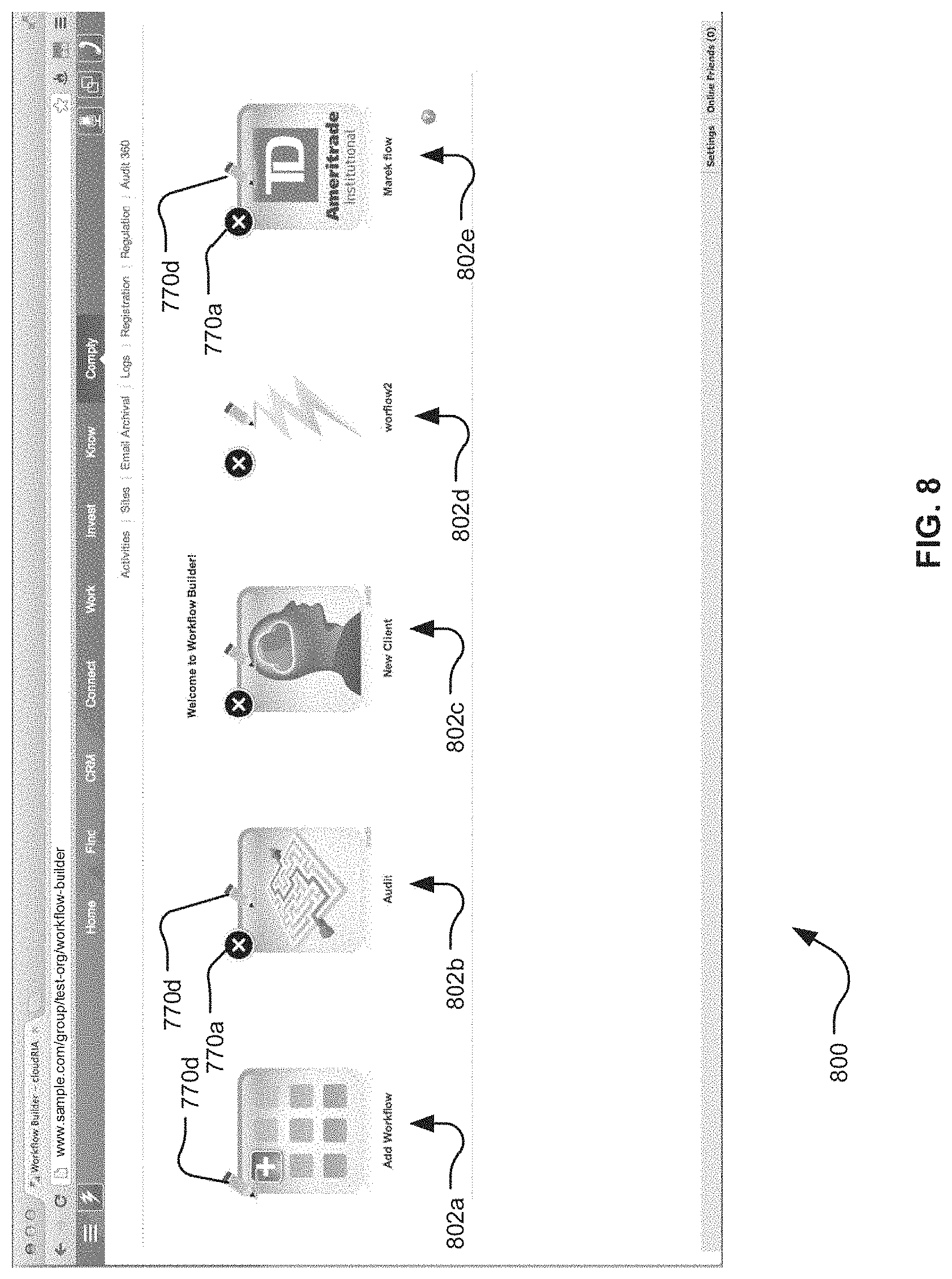 Patent US11775133 Figure 12 – Browser-based application management