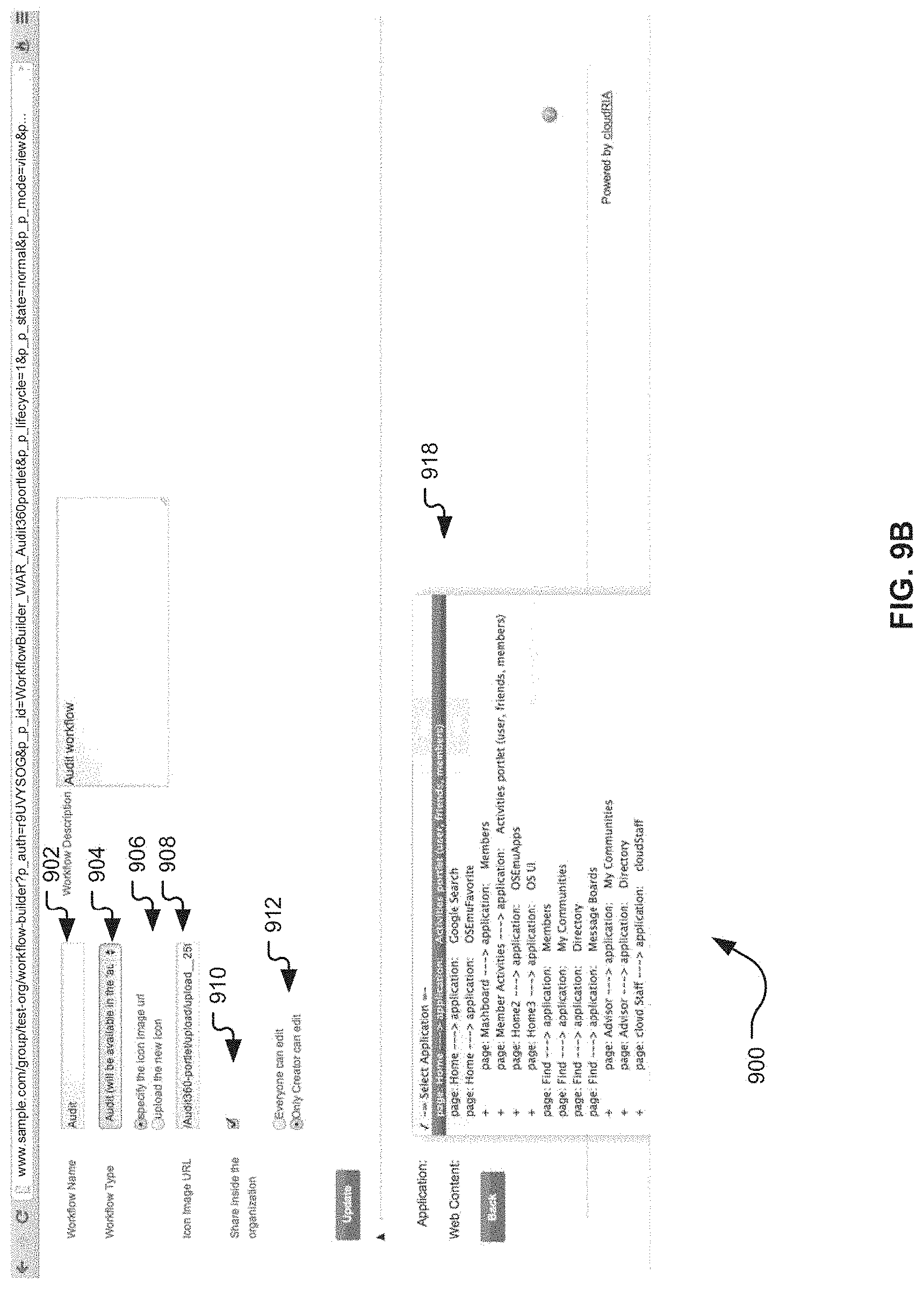 Patent US11775133 Figure 14 – Browser-based application management