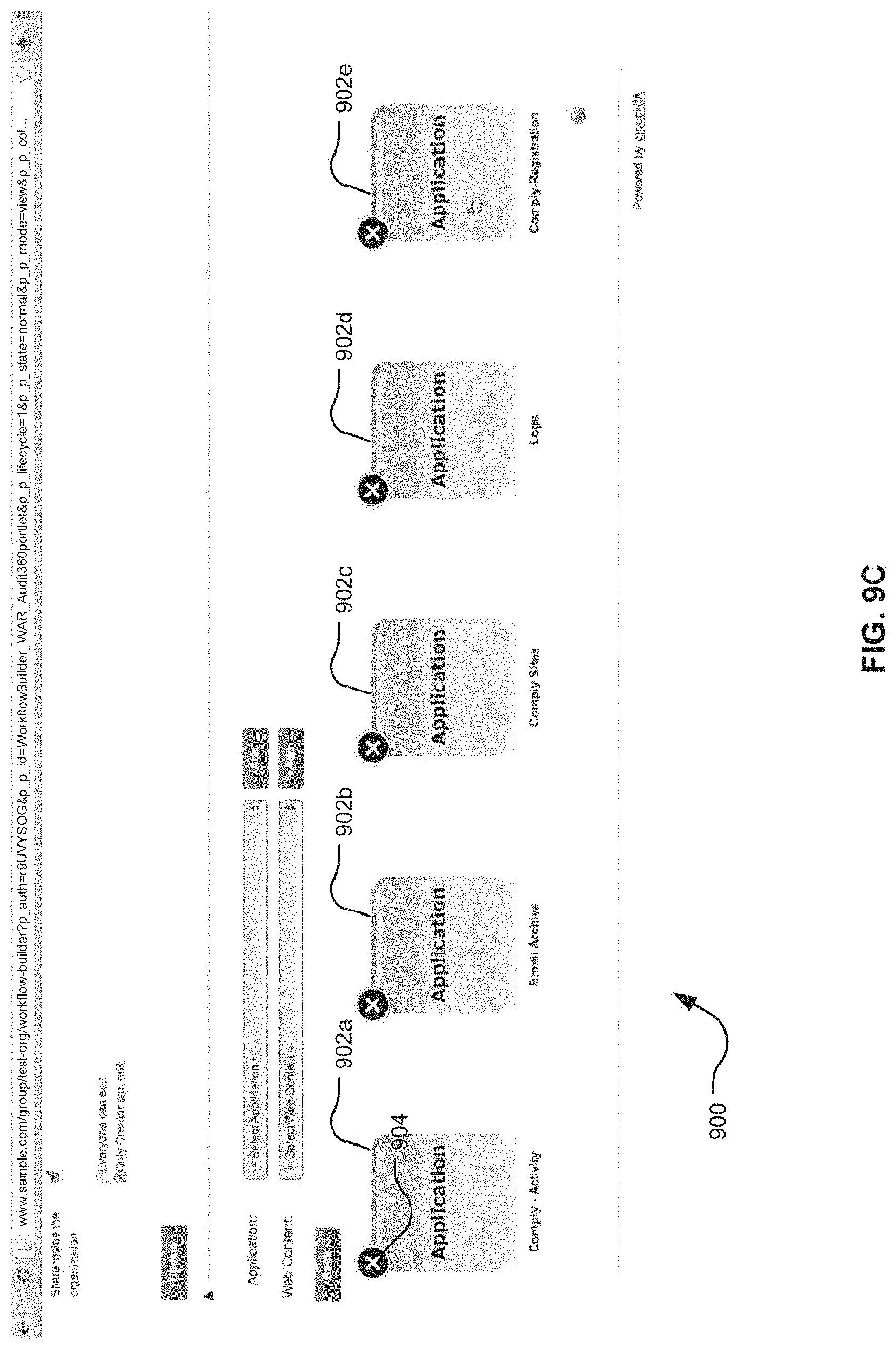 Patent US11775133 Figure 15 – Browser-based application management