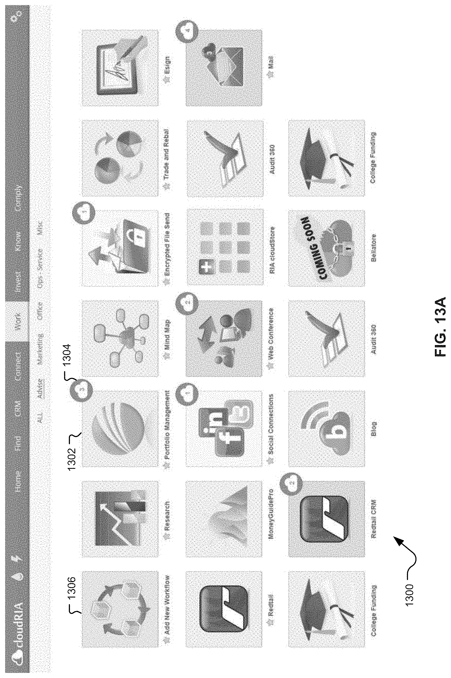Patent US11775133 Figure 20 – Browser-based application management