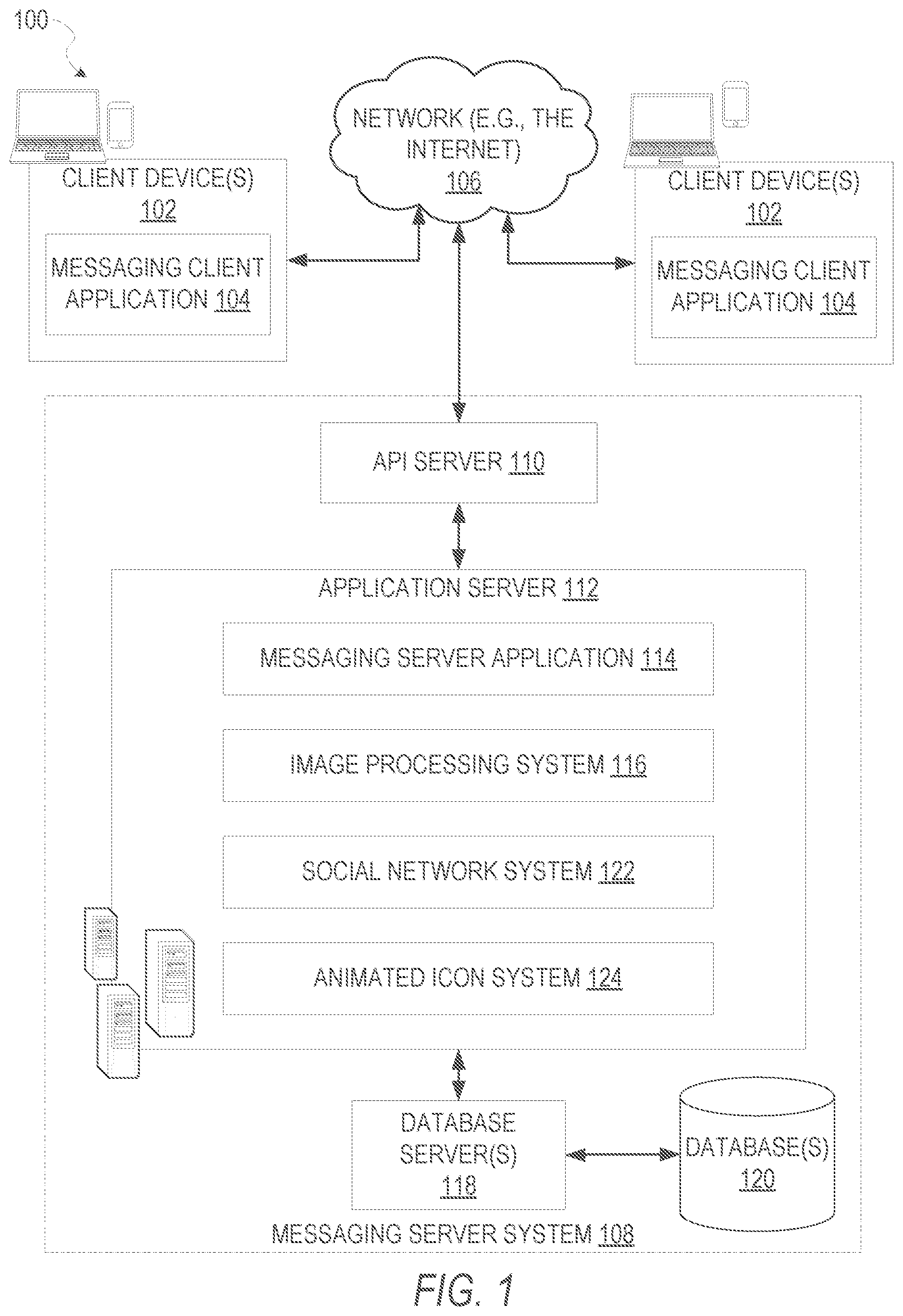 Patent US11775134 Figure 1 – Interface to display animated icon