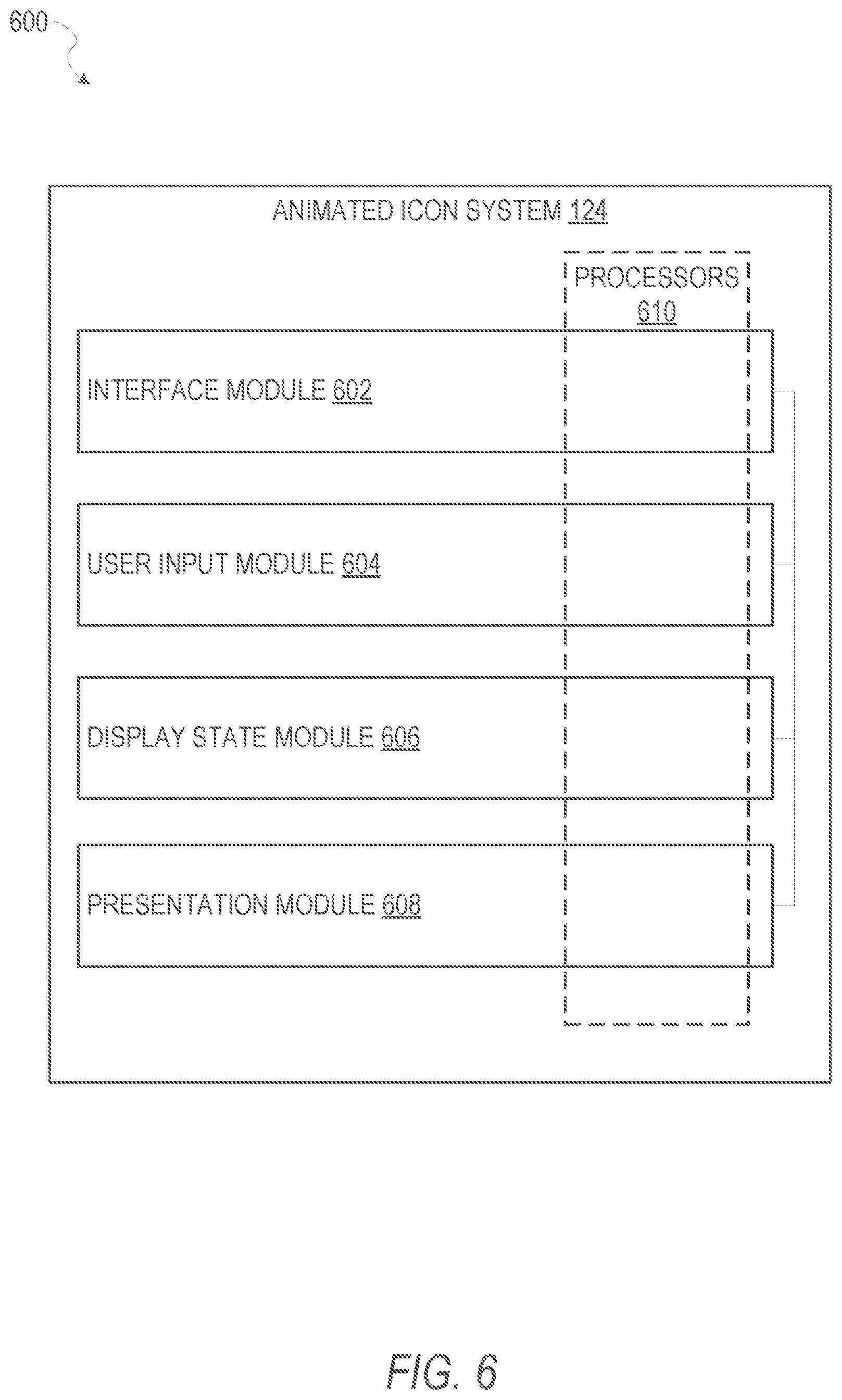 Patent US11775134 Figure 6 – Interface to display animated icon