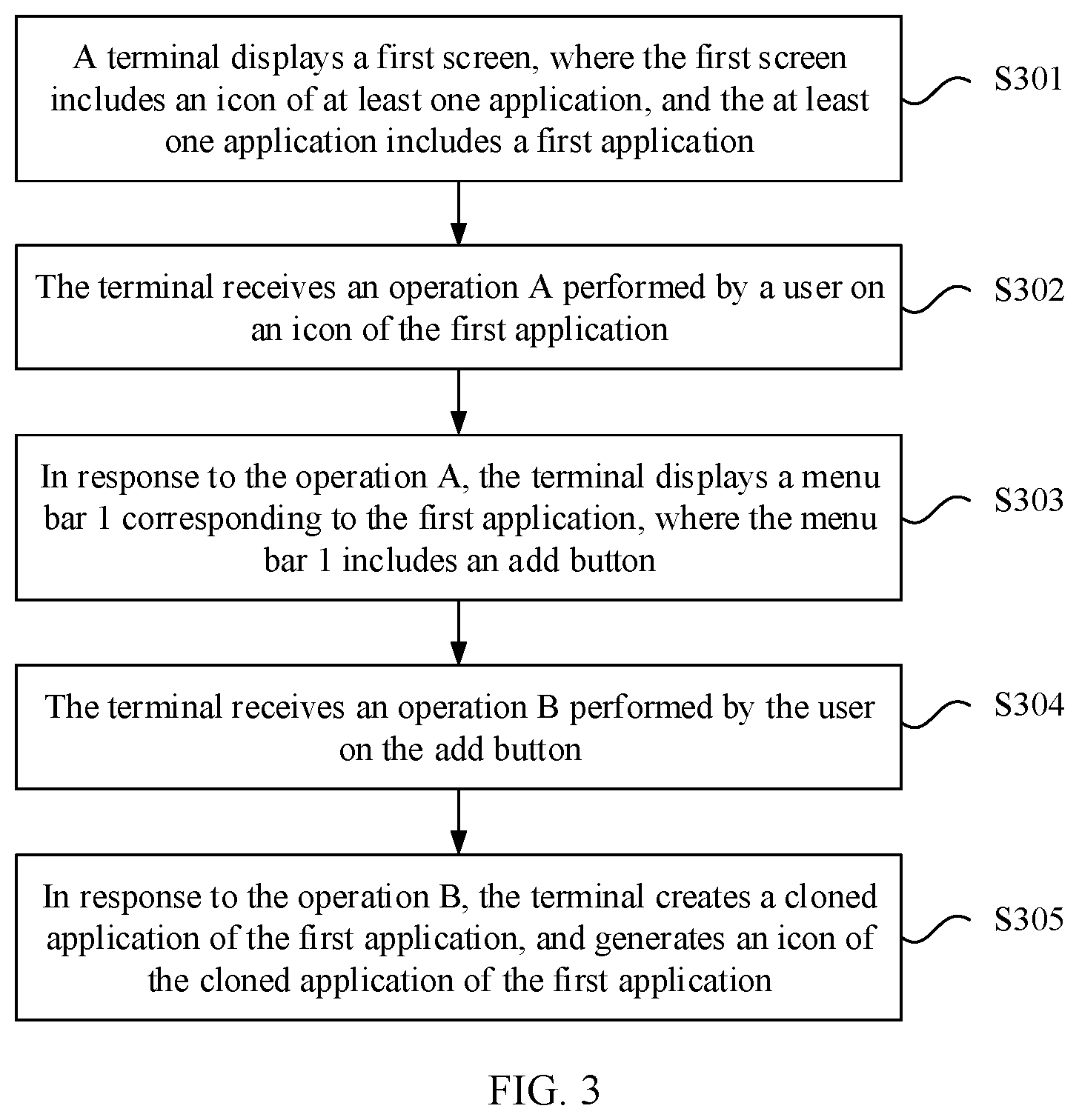 Patent US11775135 Figure 3 – Application icon displaying method and terminal