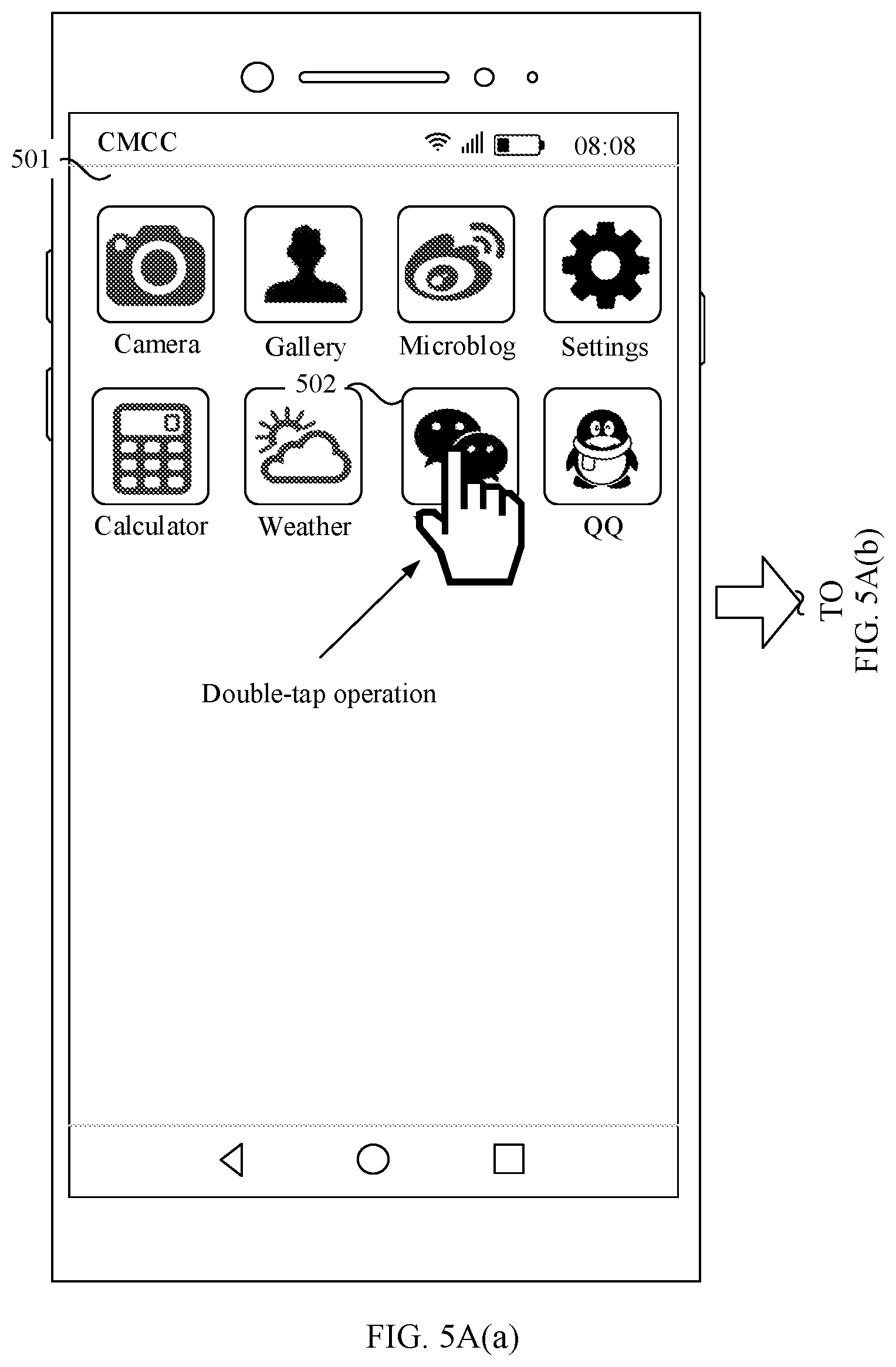 Patent US11775135 Figure 5 – Application icon displaying method and terminal