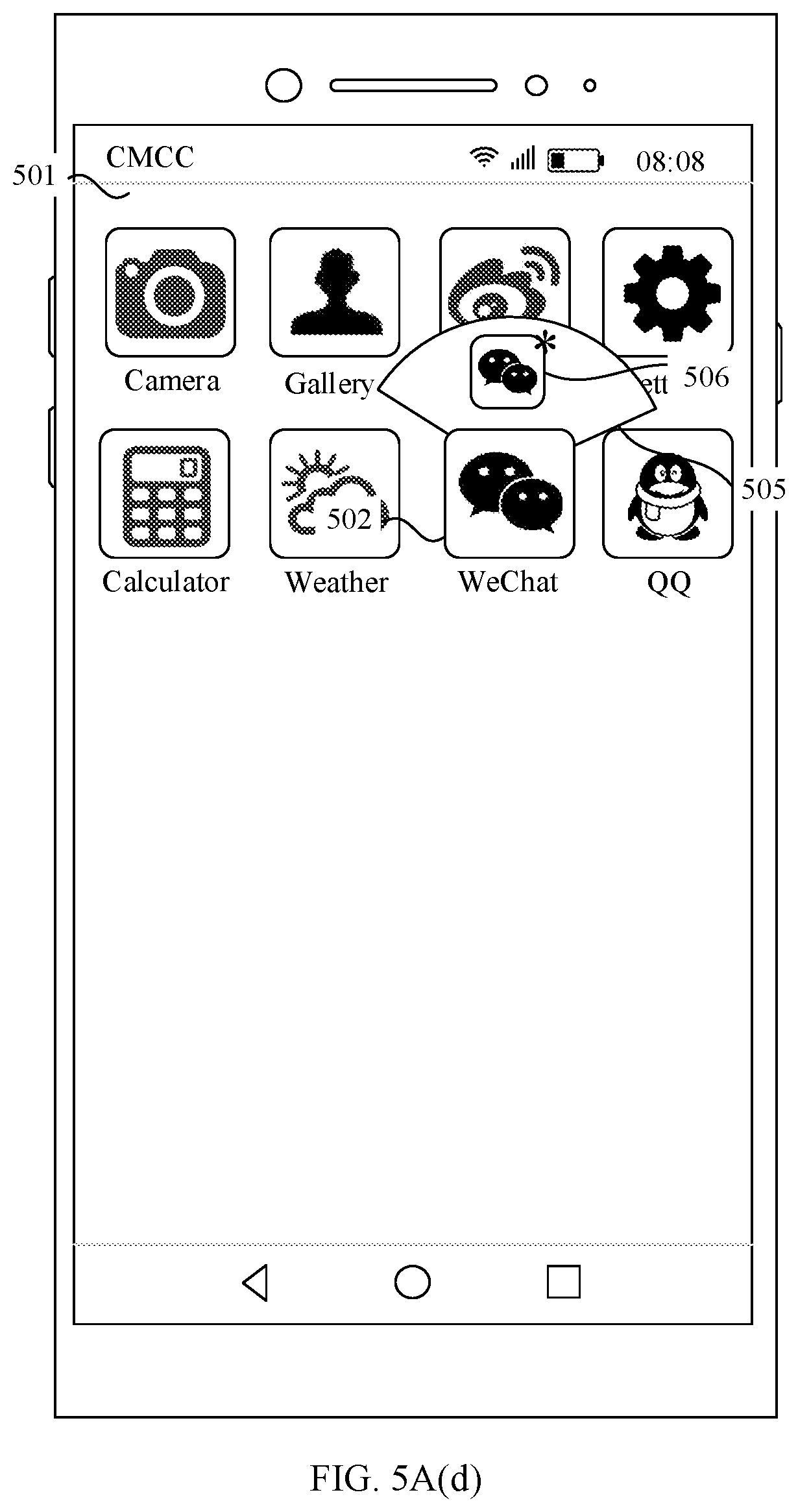 Patent US11775135 Figure 8 – Application icon displaying method and terminal