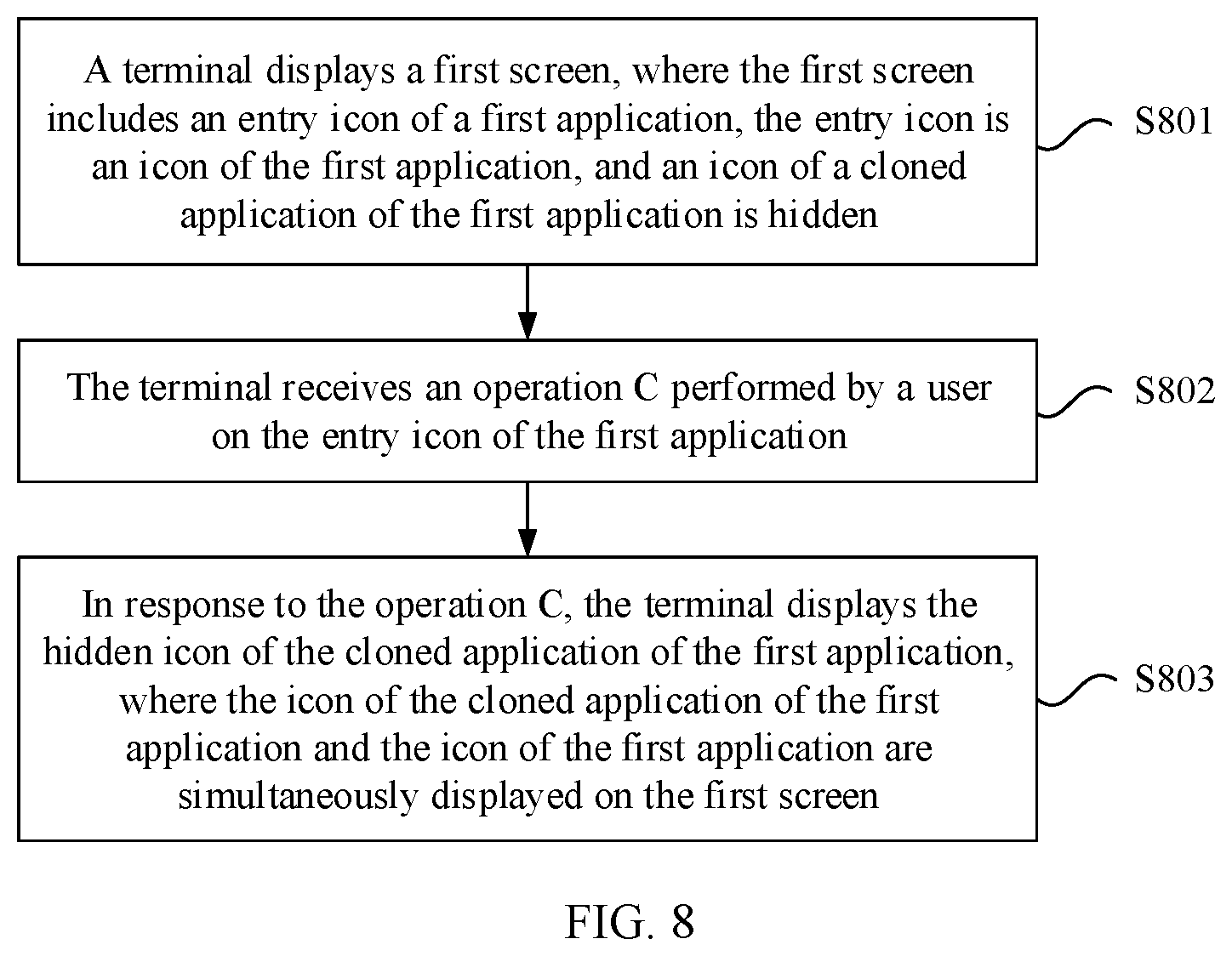 Patent US11775135 Figure 13 – Application icon displaying method and terminal