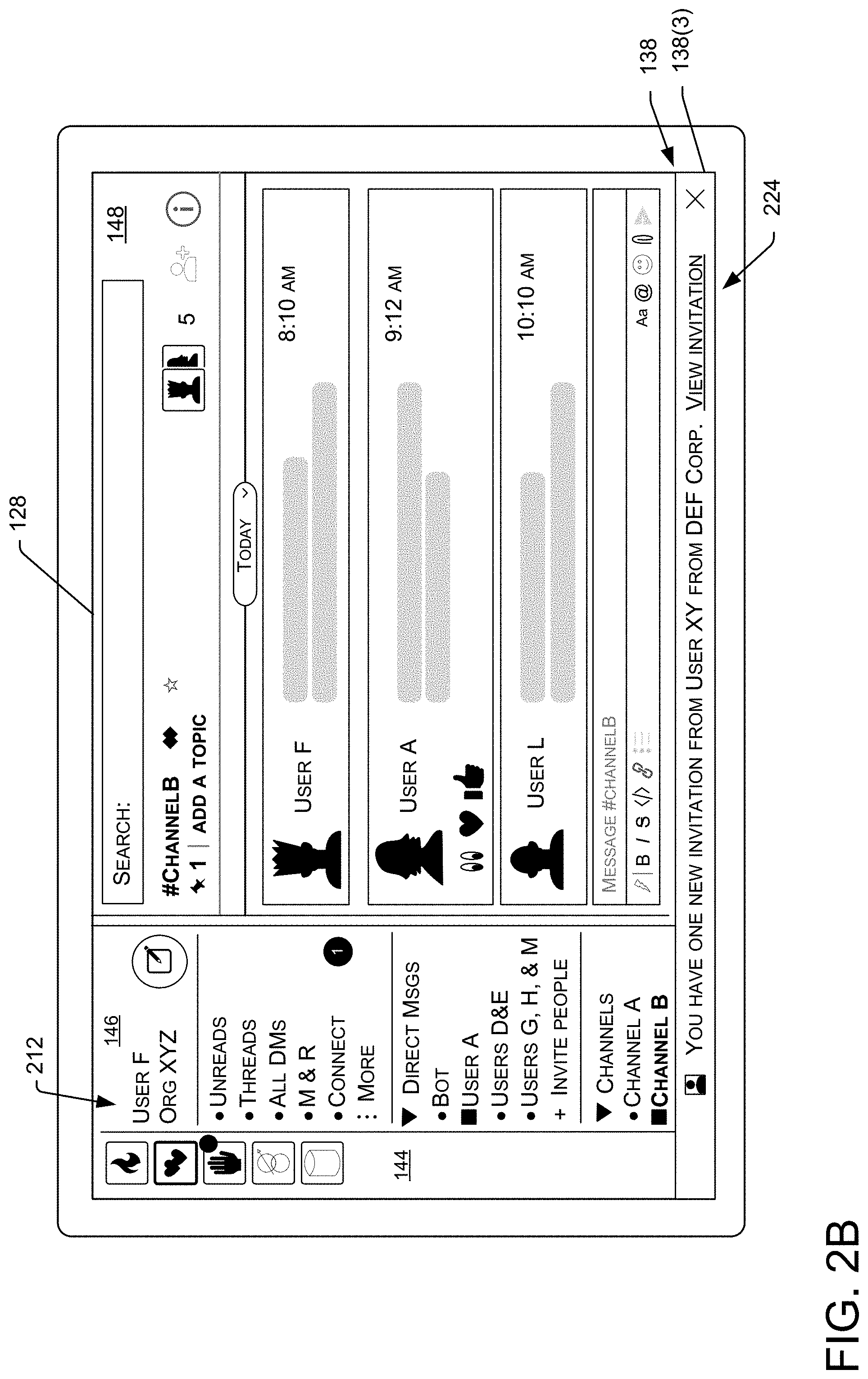 Patent US11775137 Figure 3 – Connections interface for communication platform