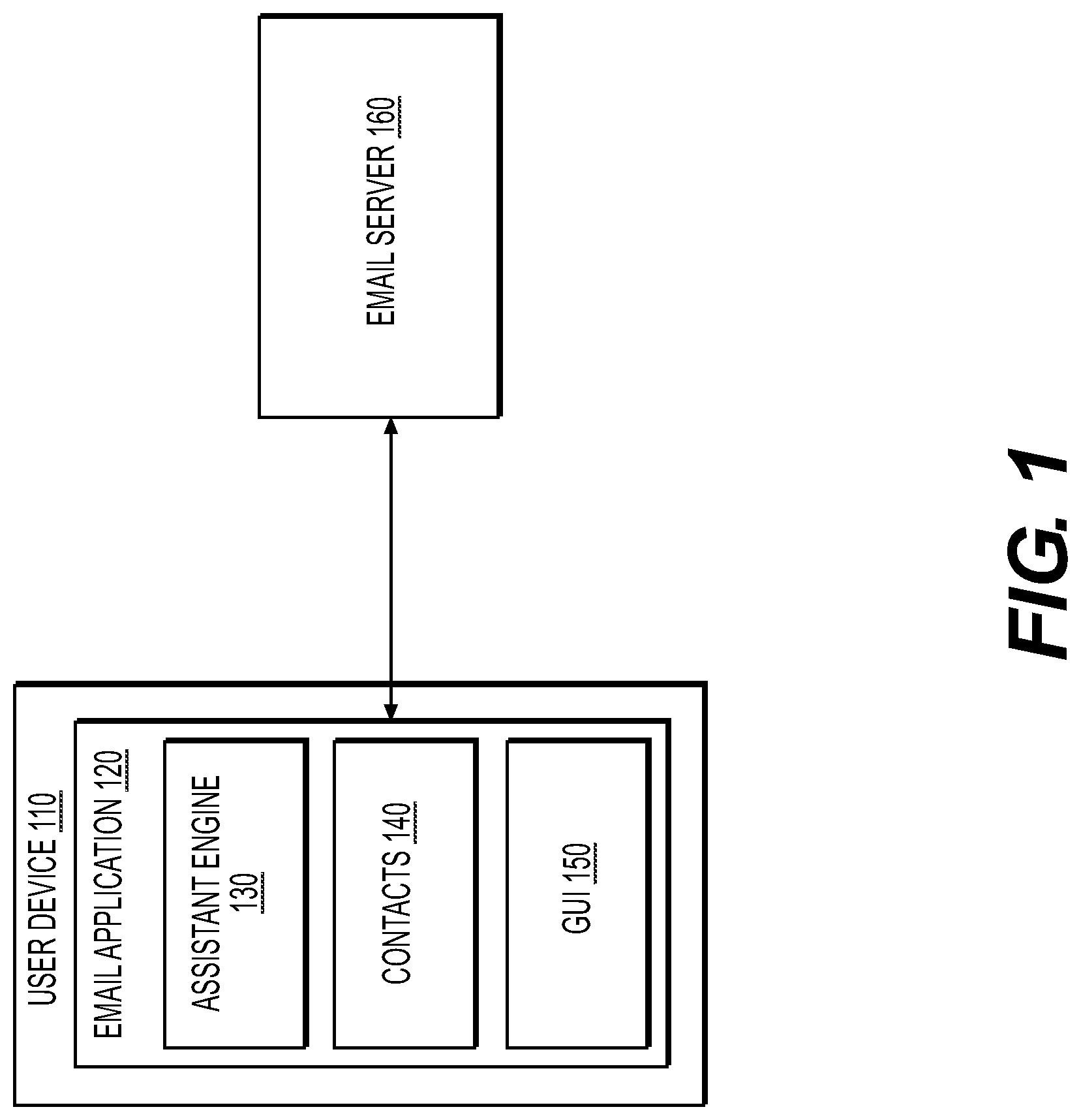 Patent US11775138 Figure 1 – Email assistant options bar for email applications