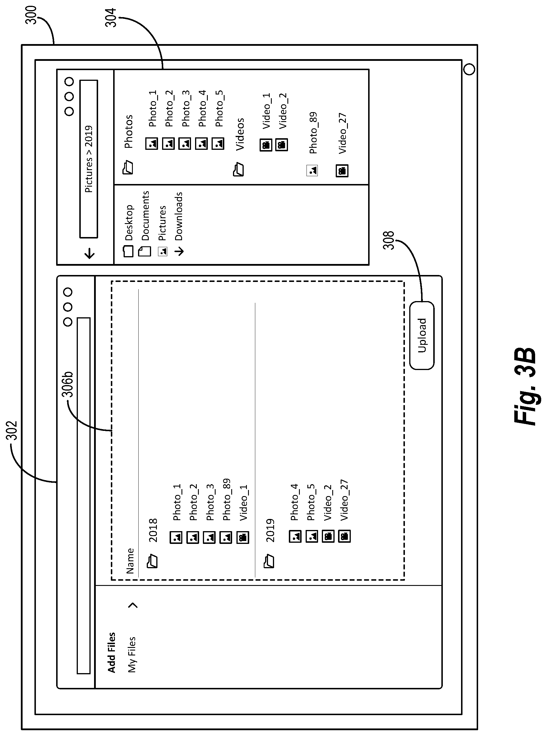 Patent US11775140 Figure 5 – Generating a customized organizational structure for uploading content to a cloud-based storage system