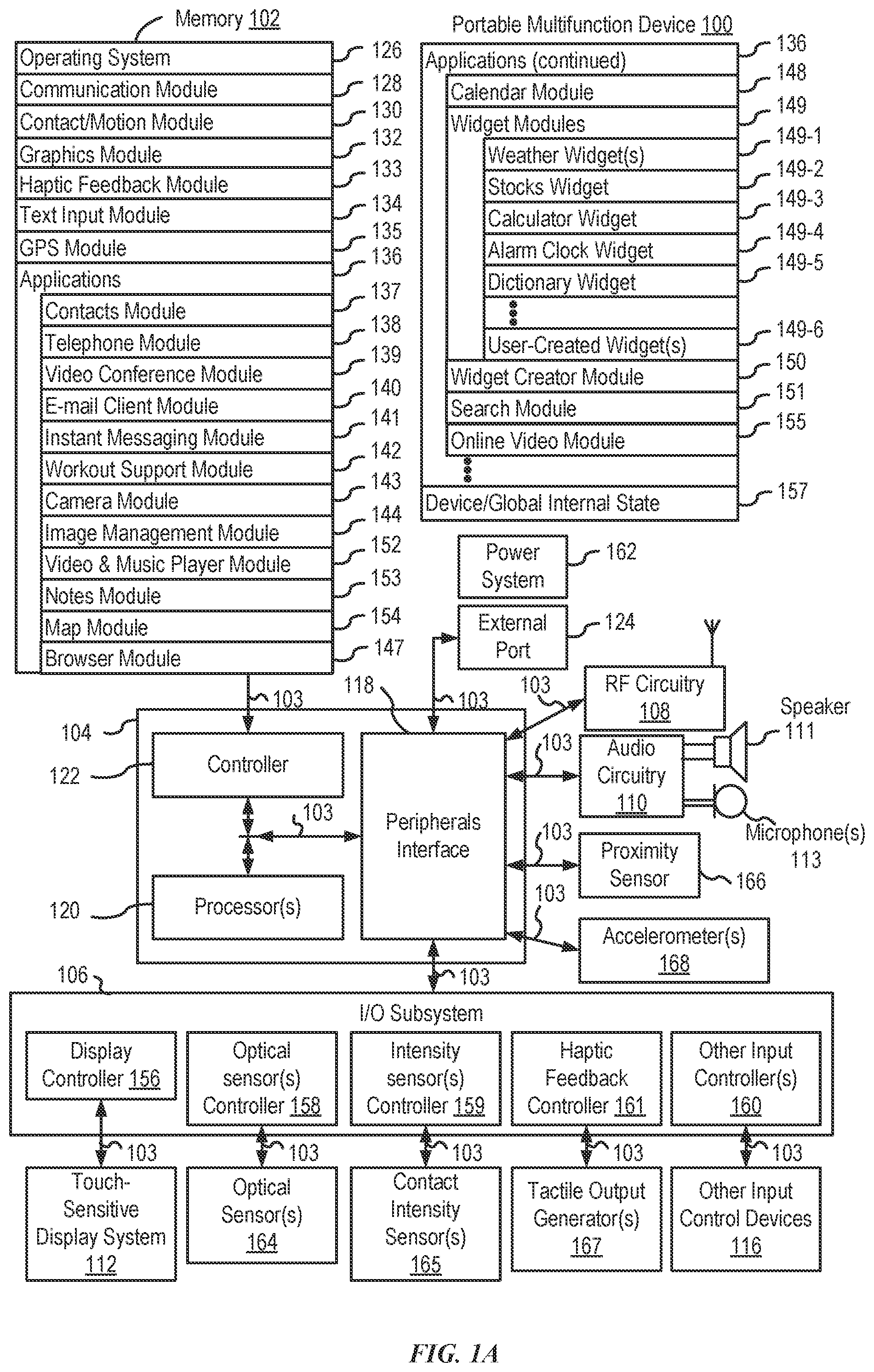 Patent US11775145 Figure 1 – Message user interfaces for capture and transmittal of media and location content