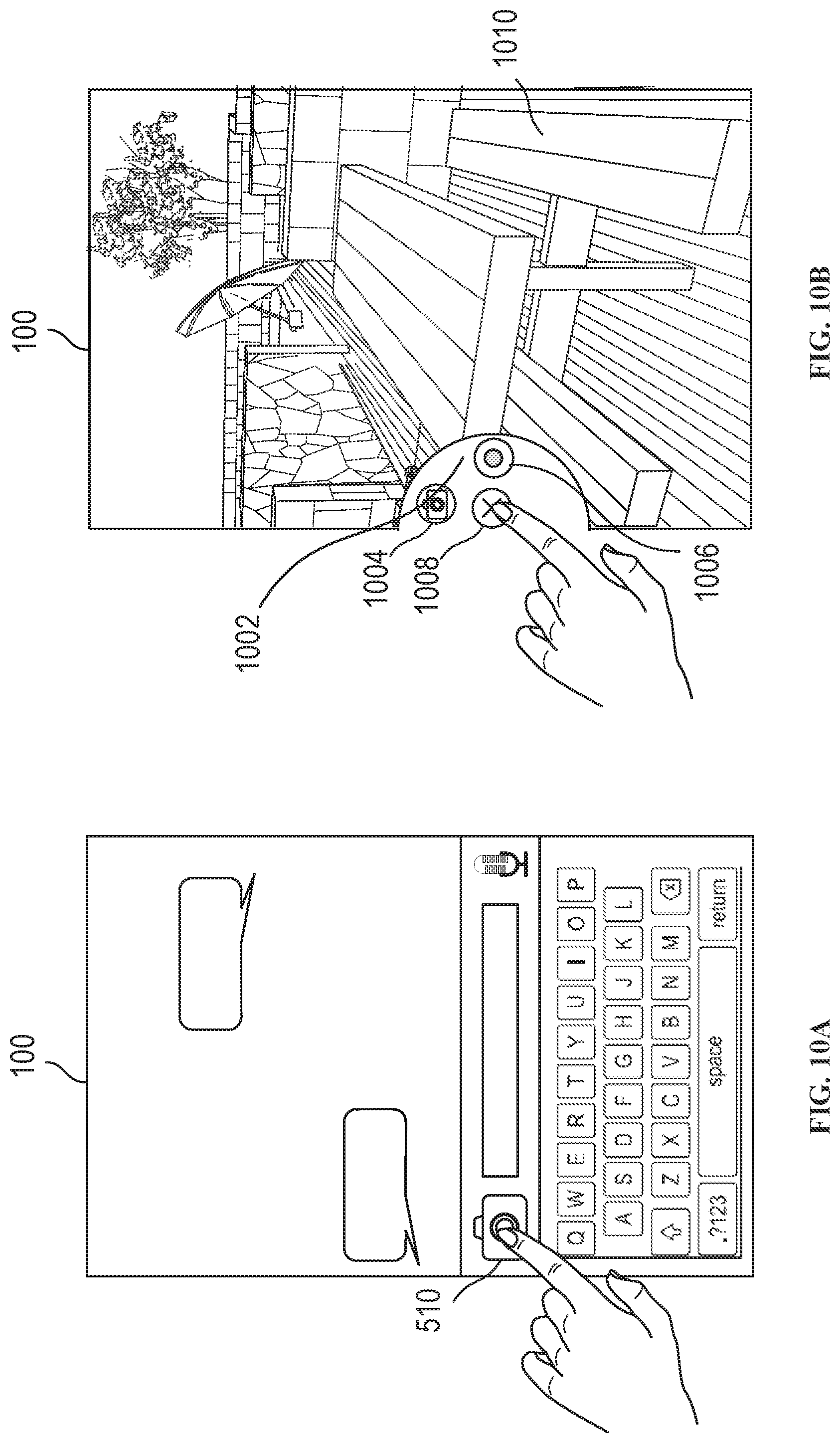 Patent US11775145 Figure 13 – Message user interfaces for capture and transmittal of media and location content