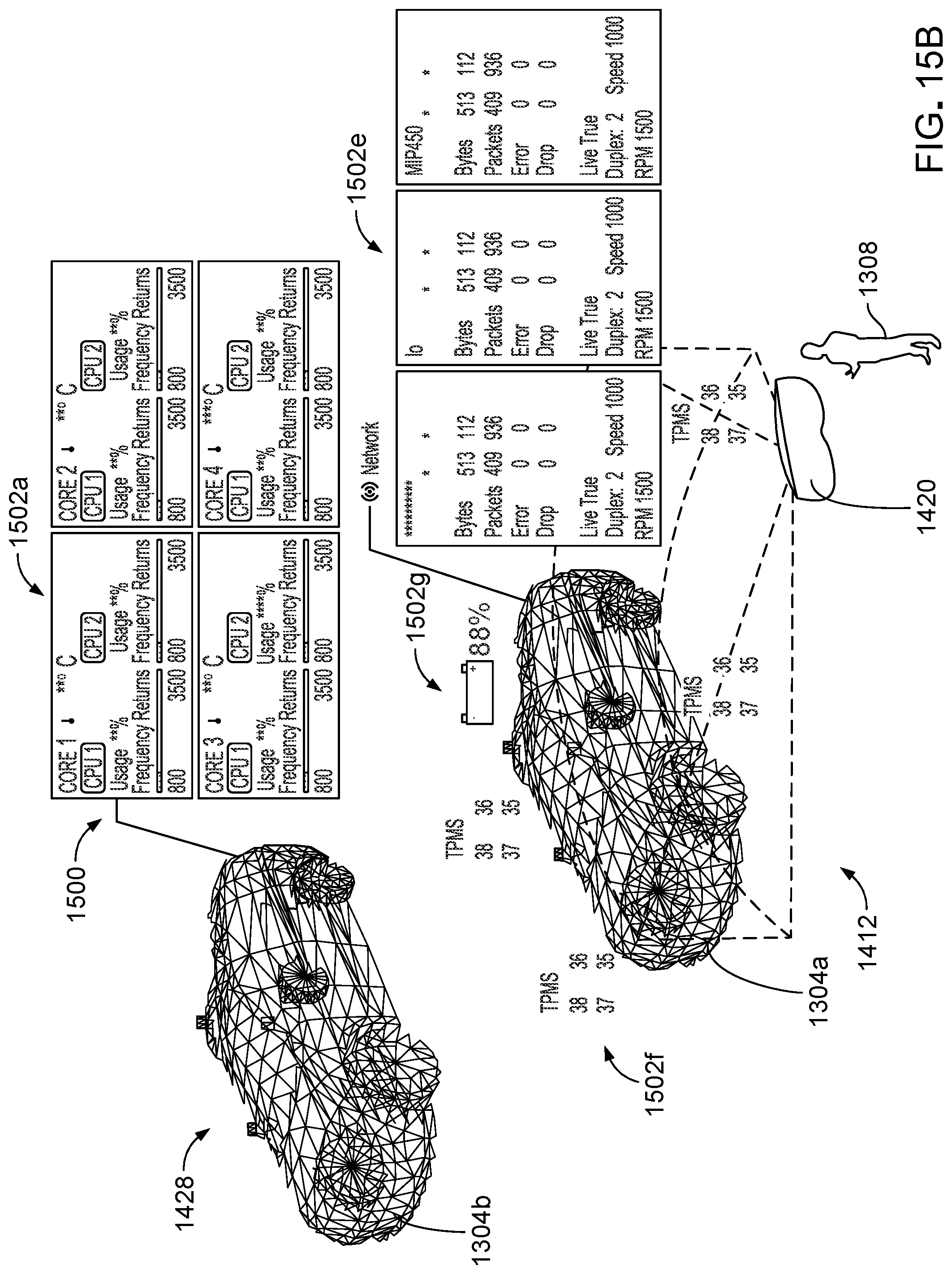 Patent US11775148 Figure 18 – Augmented reality enabled autonomous vehicle command center