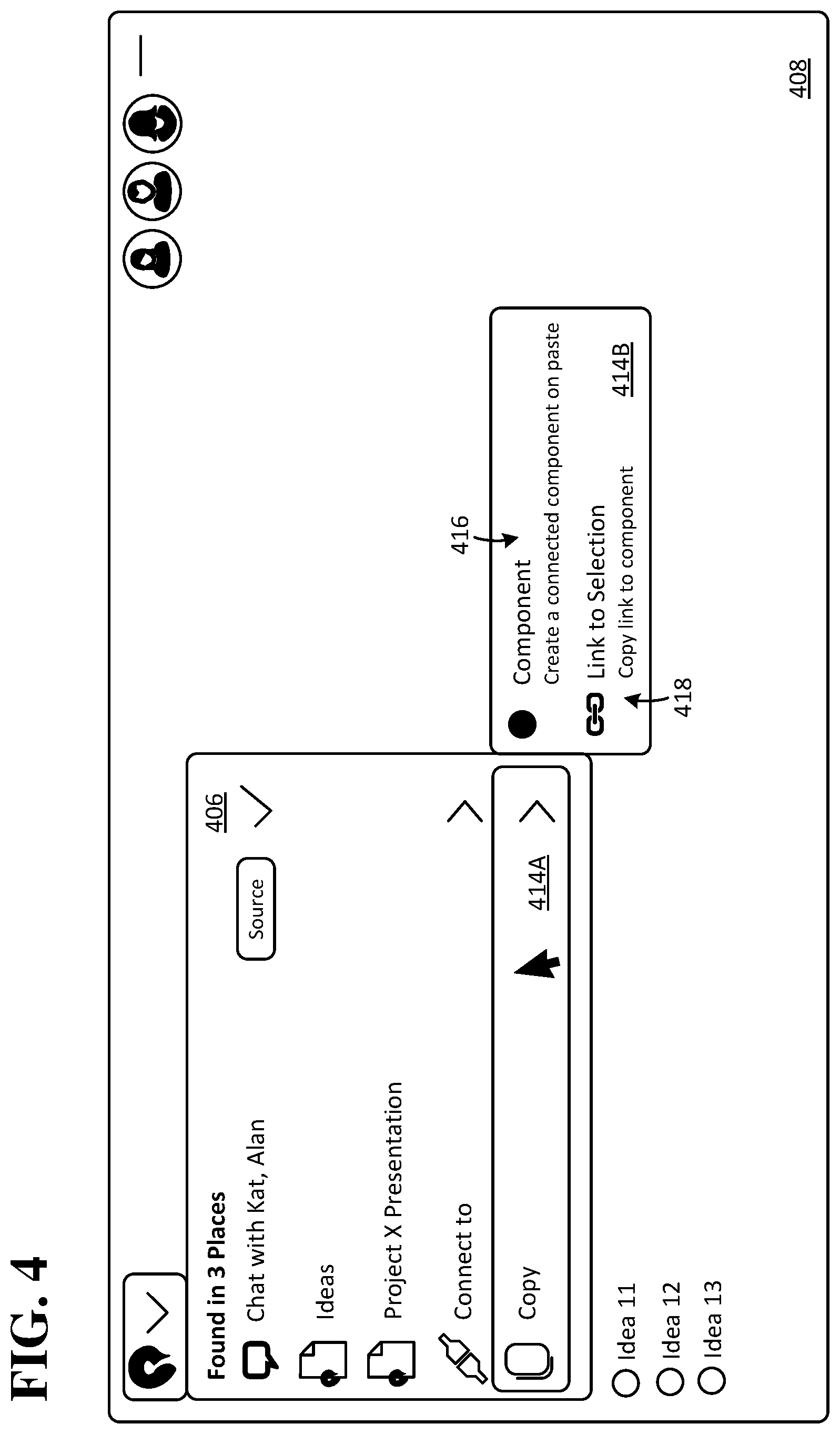 Patent US11775149 Figure 4 – Interactive user interface controls for shared dynamic objects