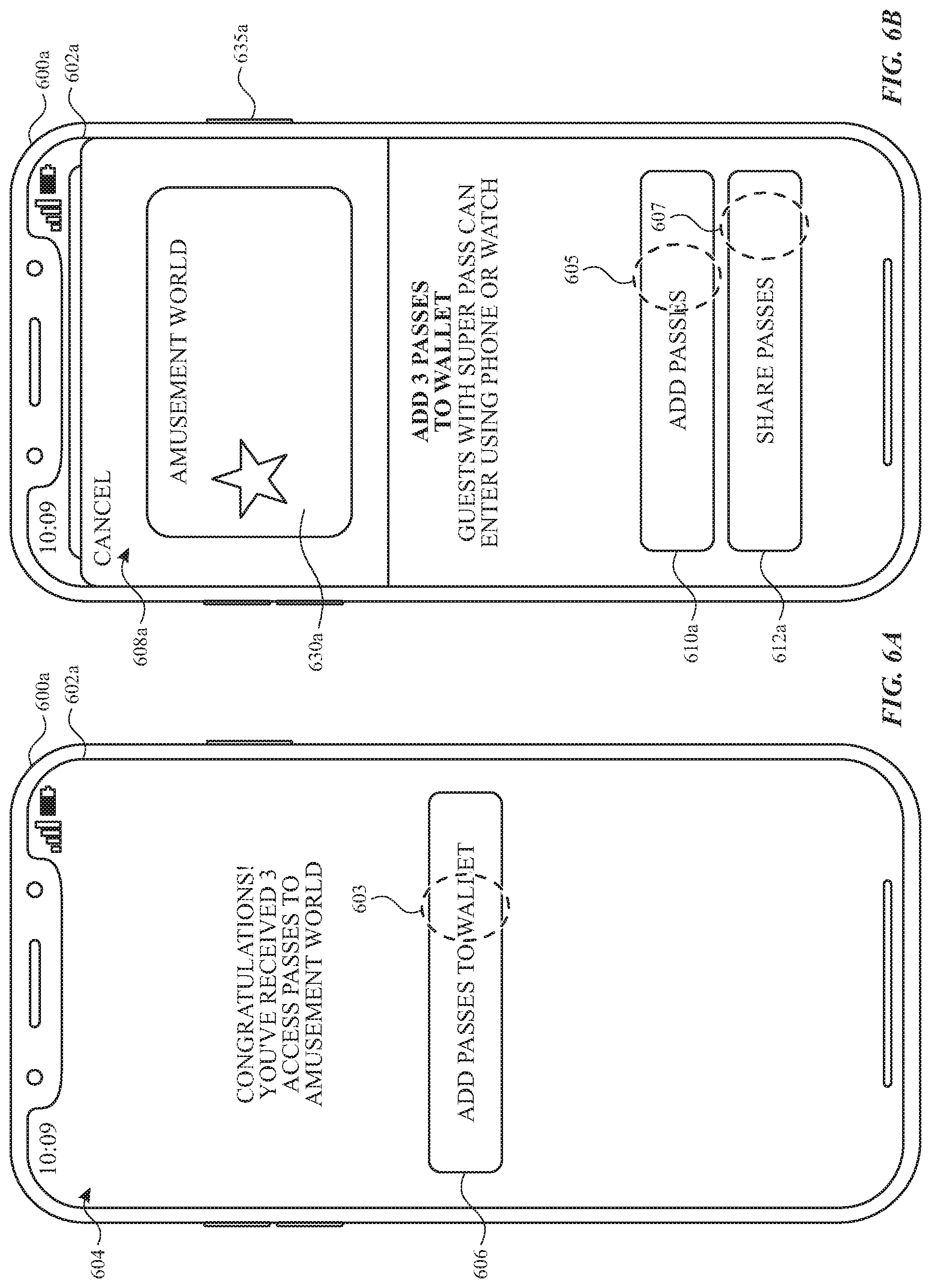 Patent US11775151 Figure 9 – Sharing and using passes or accounts