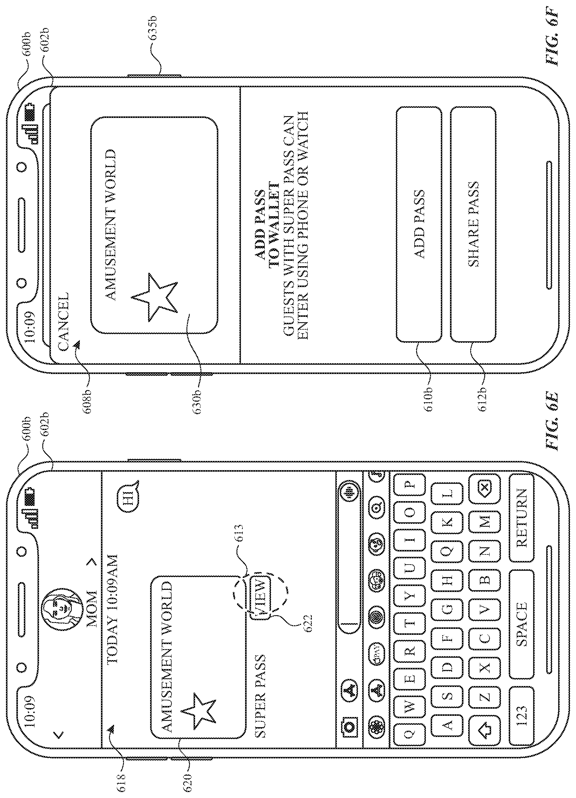 Patent US11775151 Figure 11 – Sharing and using passes or accounts
