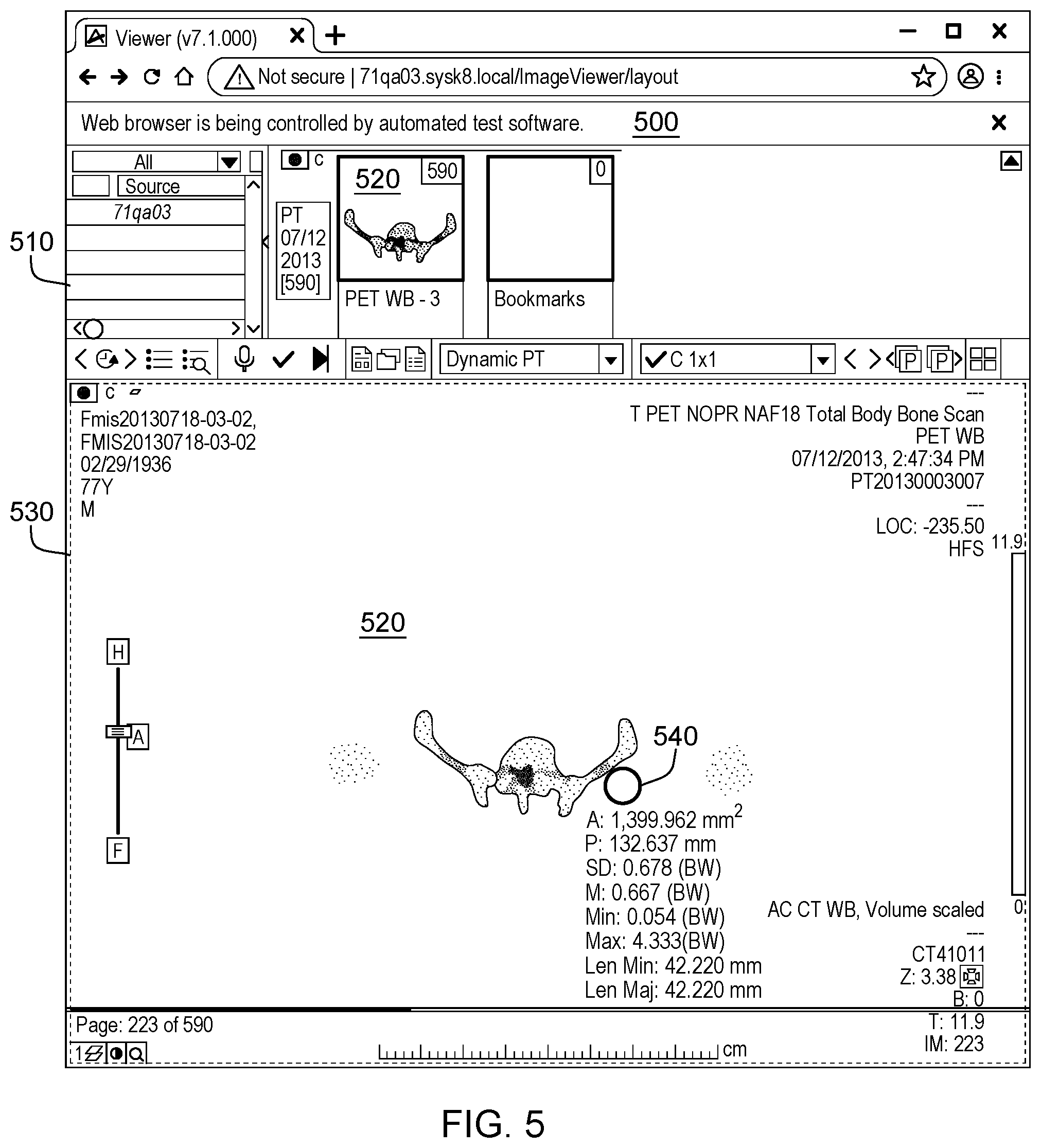 Patent US11775153 Figure 5 – Assessing measurement errors in software calculations