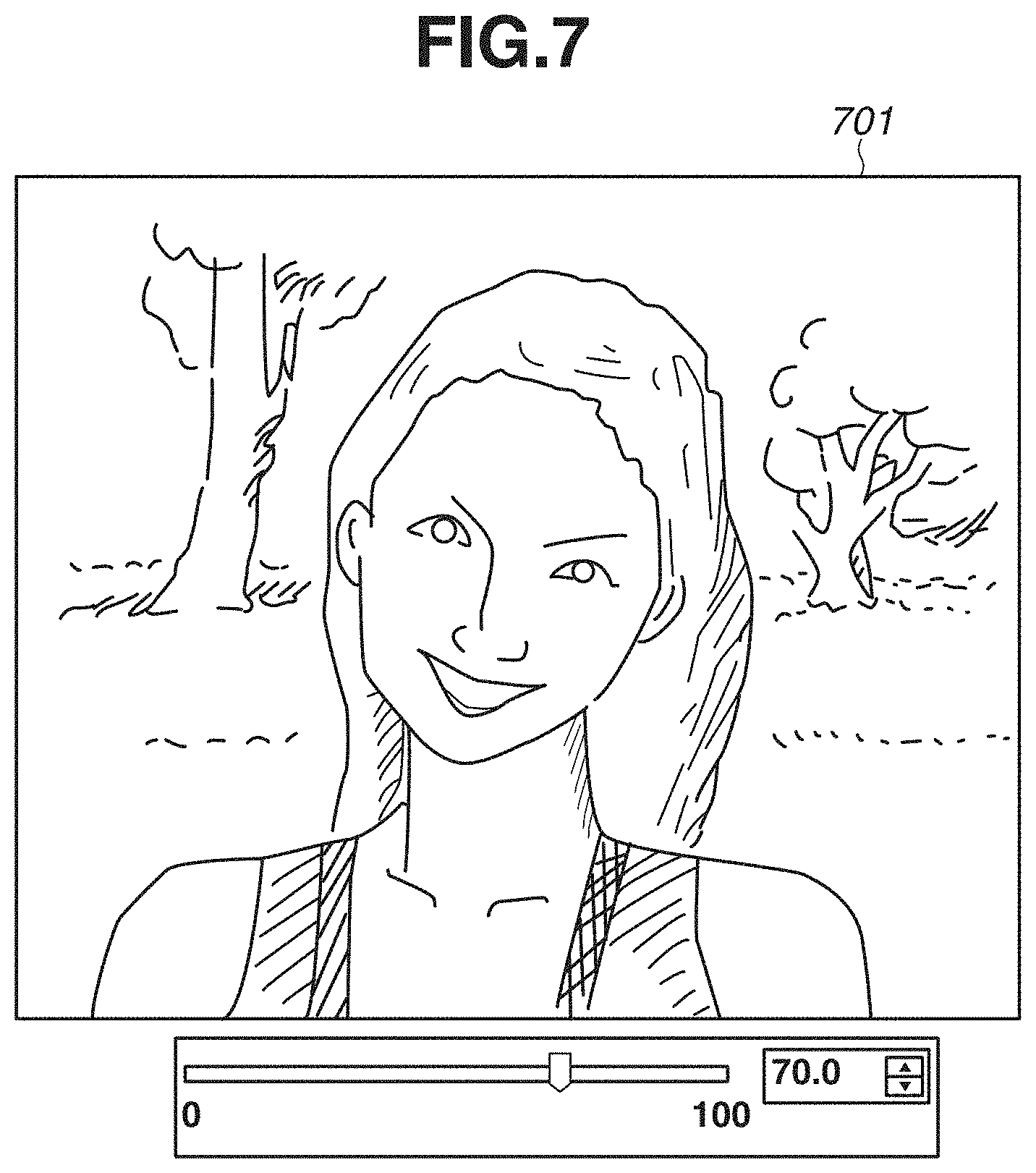Patent US11775157 Figure 7 – Image processing apparatus, image processing system, and control method for processing a second image with adjusting level of a first image