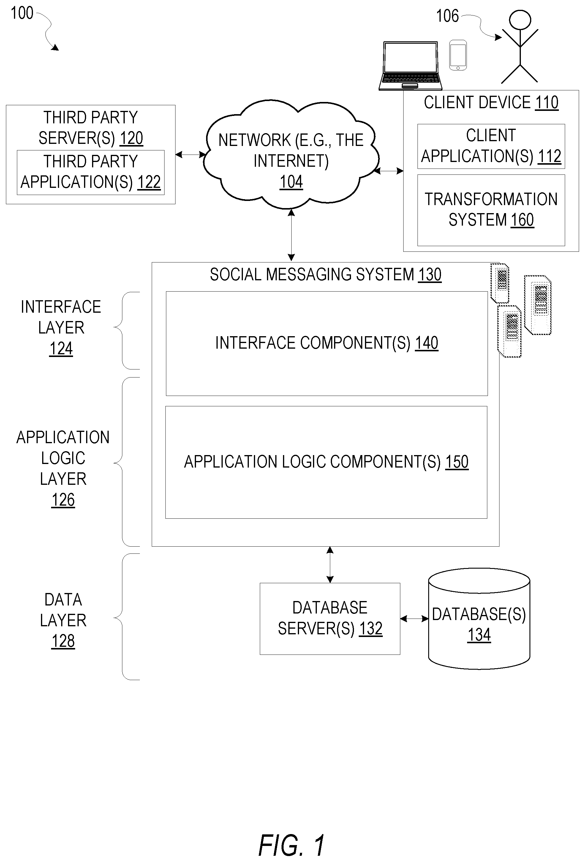 Patent US11775158 Figure 1 – Device-based image modification of depicted objects