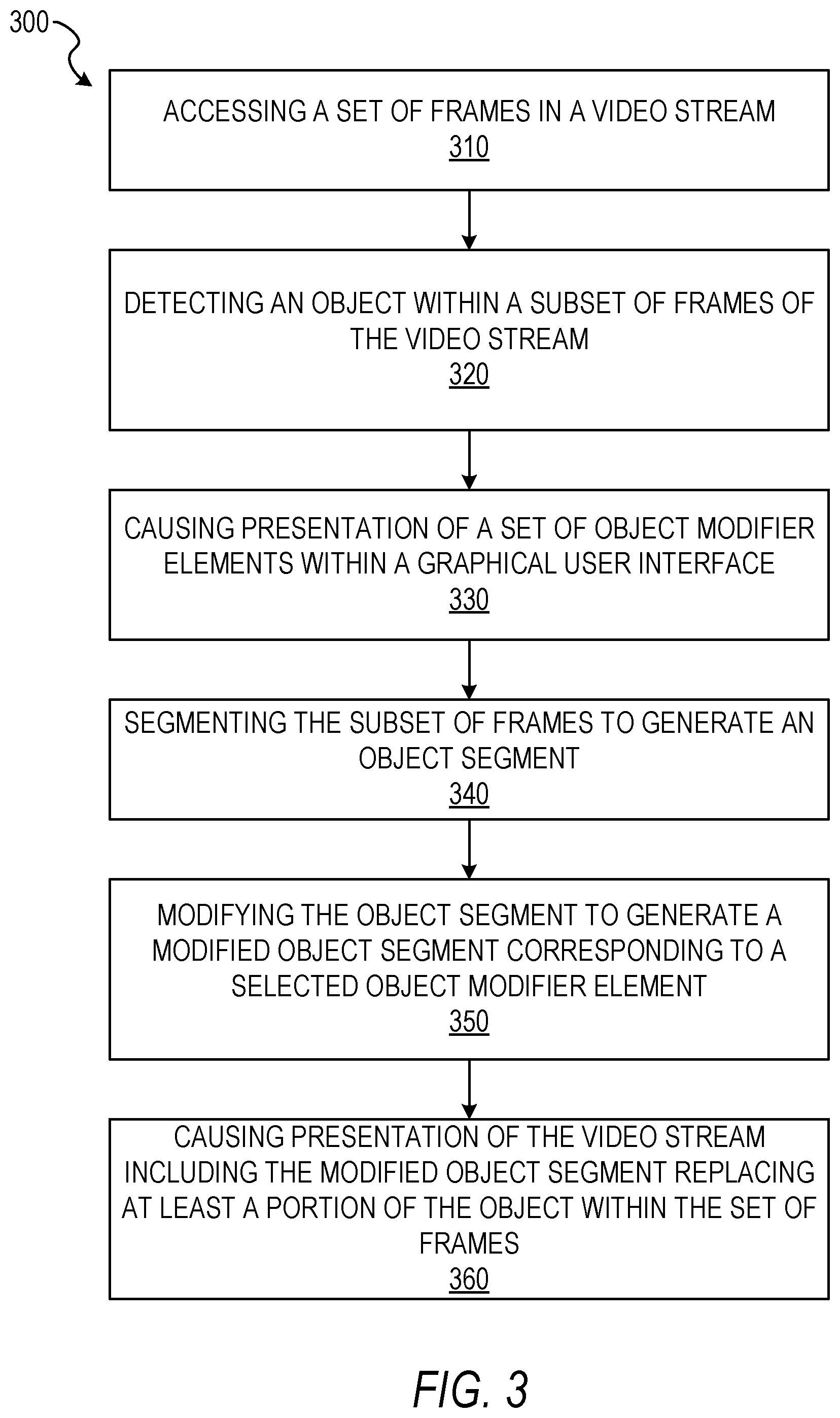 Patent US11775158 Figure 3 – Device-based image modification of depicted objects