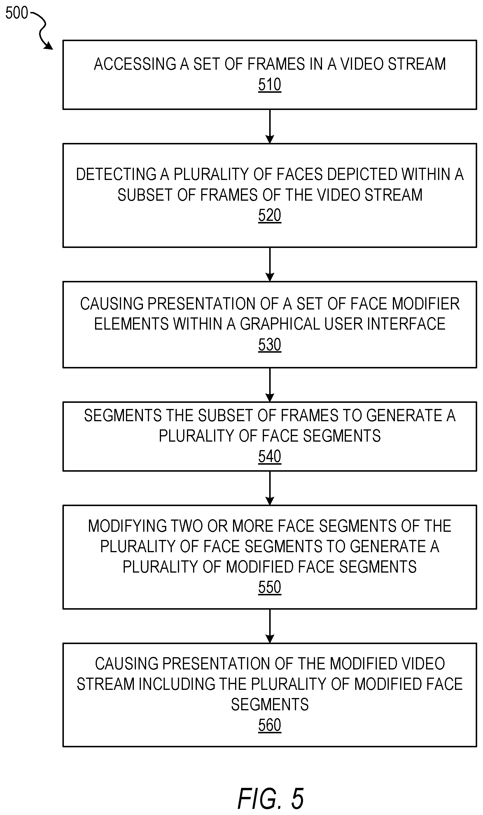 Patent US11775158 Figure 5 – Device-based image modification of depicted objects