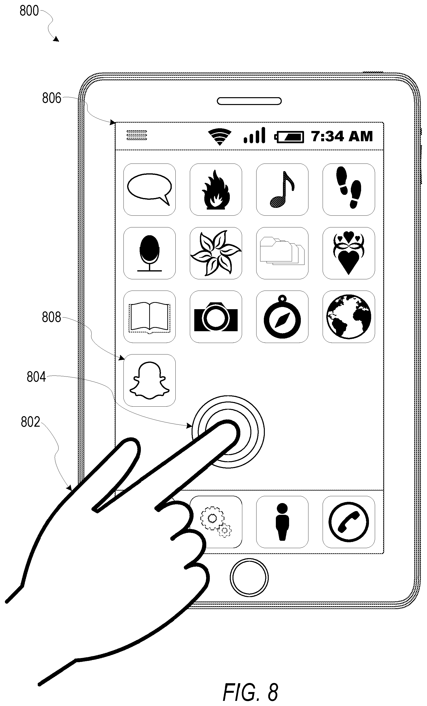Patent US11775158 Figure 12 – Device-based image modification of depicted objects