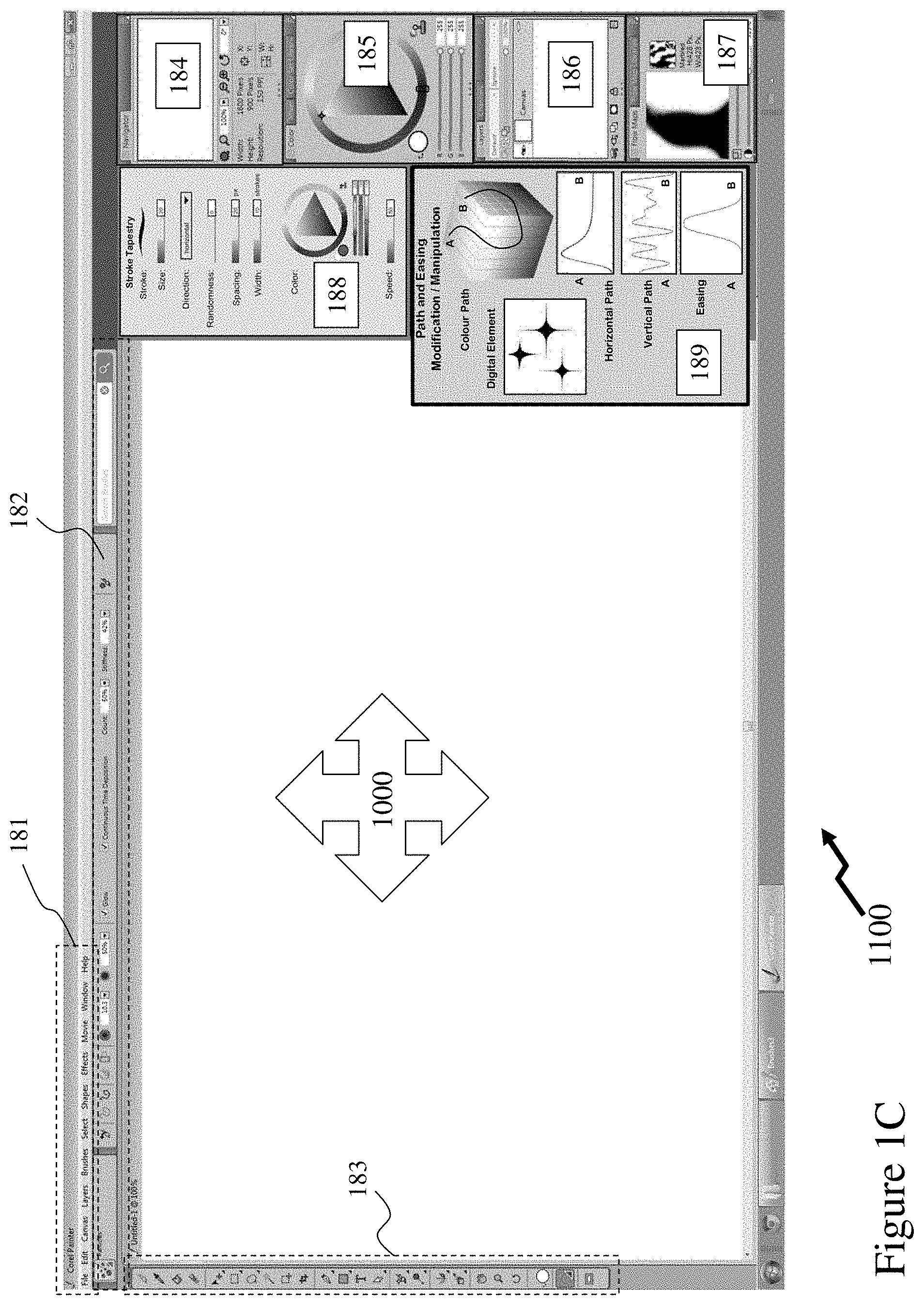 Patent US11775159 Figure 3 – Methods and systems for generating graphical content through easing and paths