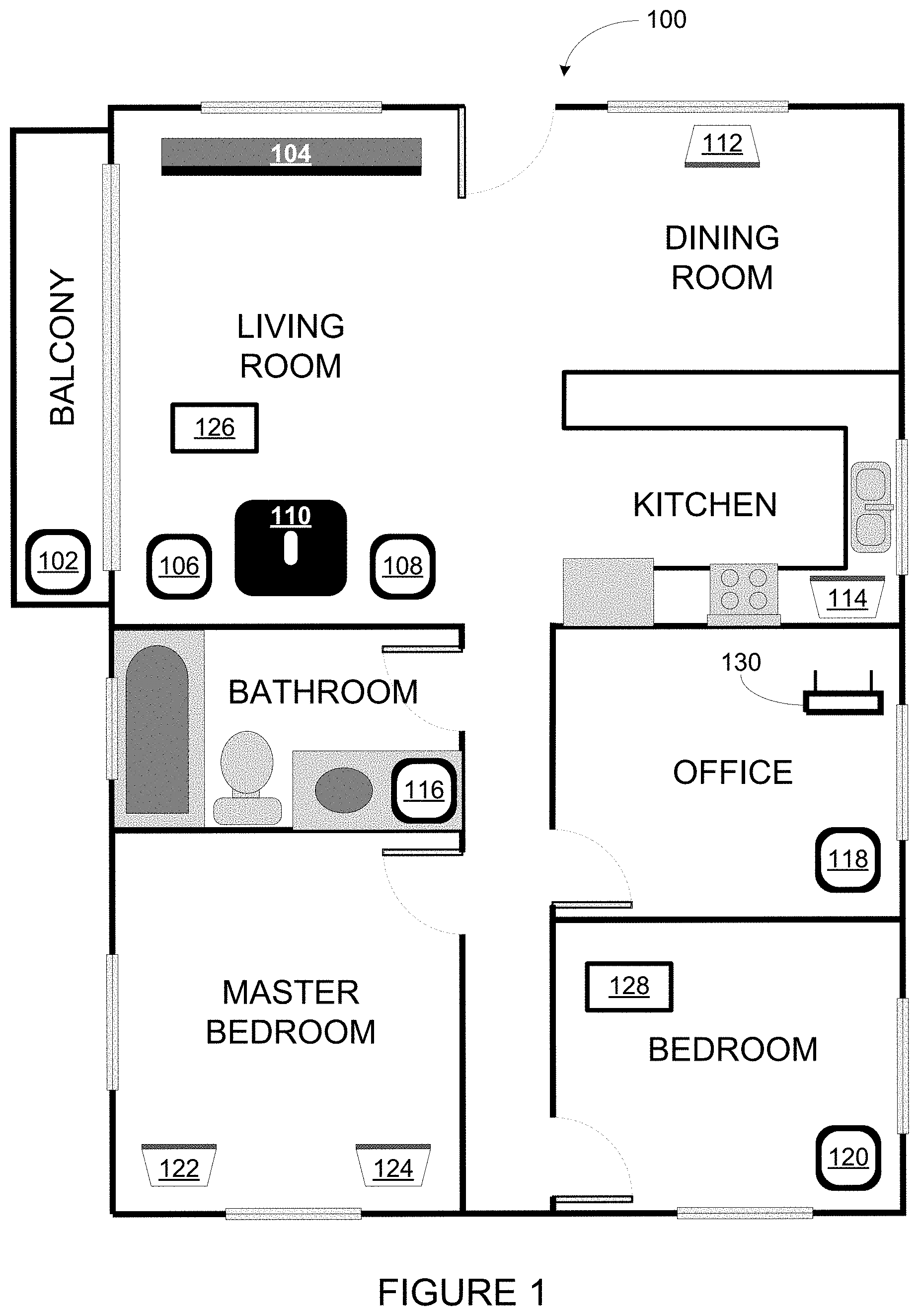 Patent US11775160 Figure 1 – Location based playback system control