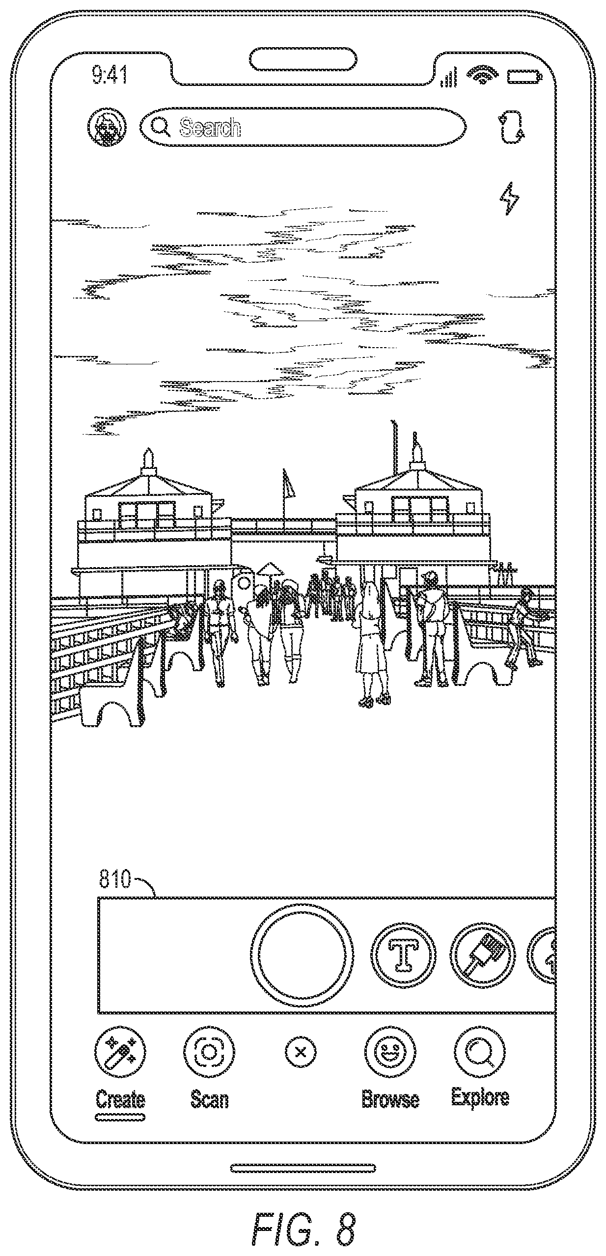 Patent US11775165 Figure 8 – 3D cutout image modification