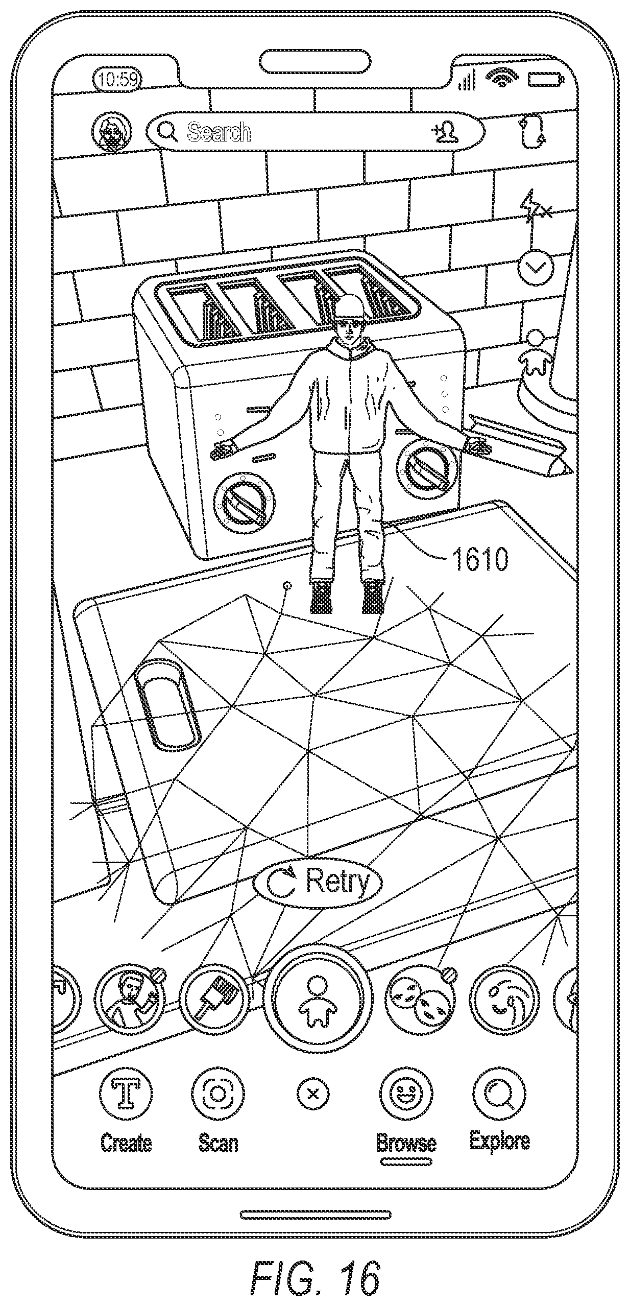 Patent US11775165 Figure 16 – 3D cutout image modification