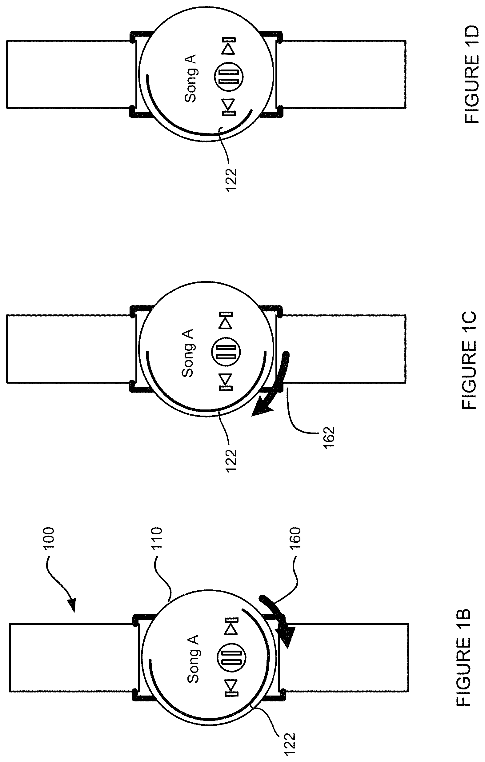 Patent US11775167 Figure 2 – Gesture recognition on watch bezel using strain gauges