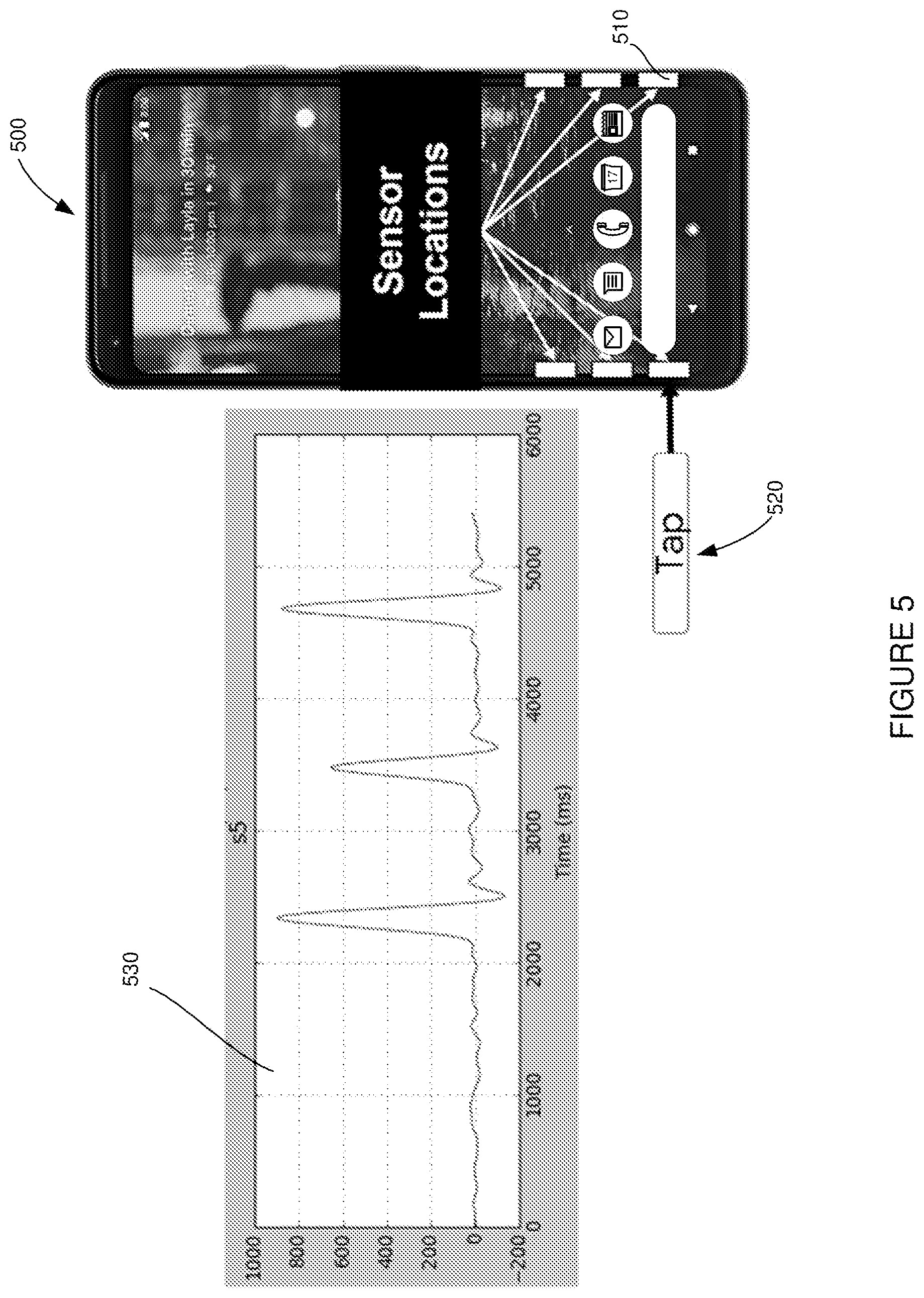 Patent US11775167 Figure 11 – Gesture recognition on watch bezel using strain gauges
